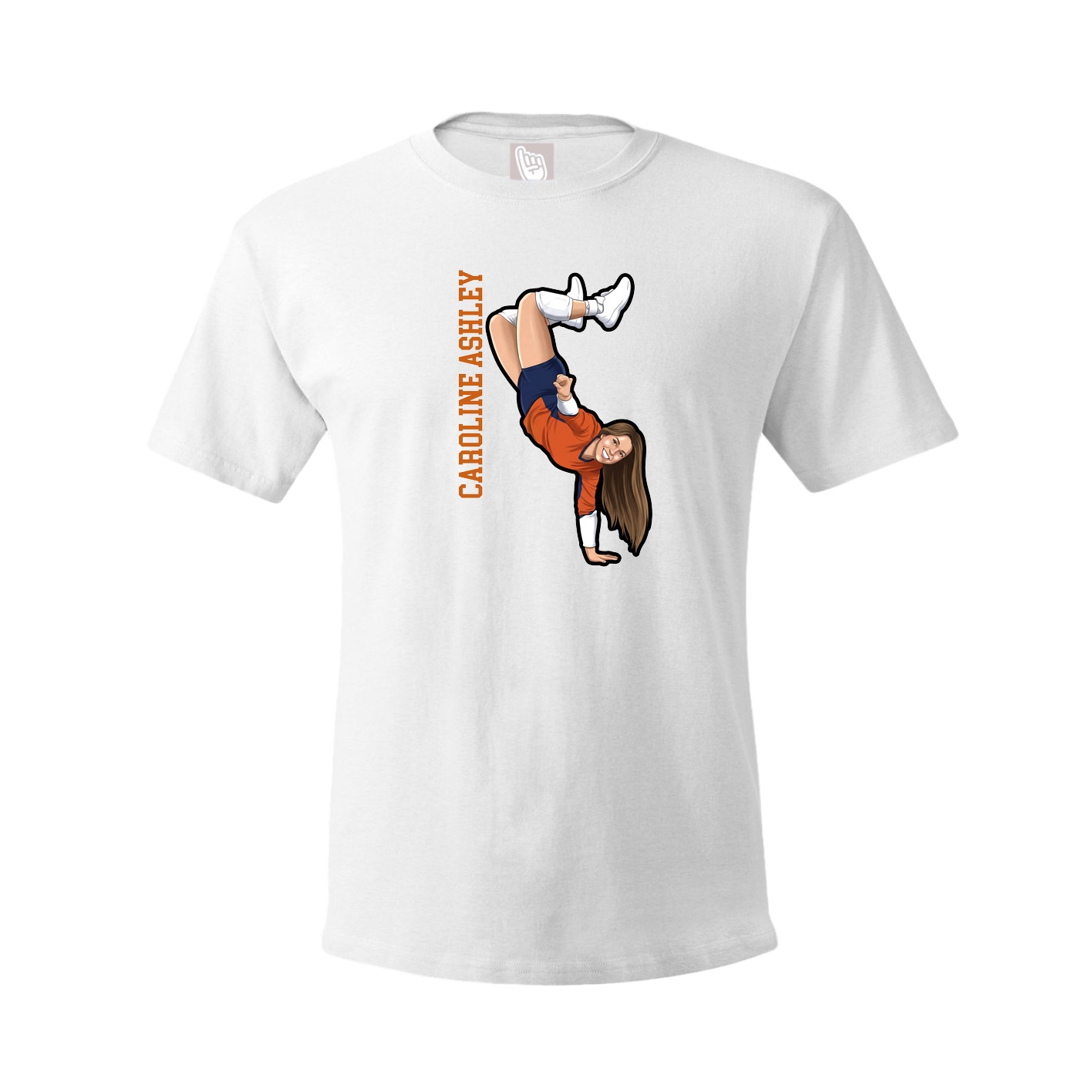 Youth Tee — Name Vertical in White