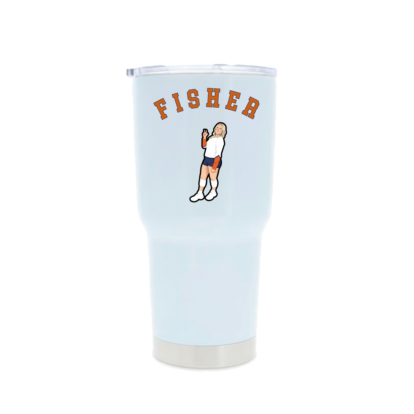 30oz Stainless Steel Tumbler — Shirsey Arch in White