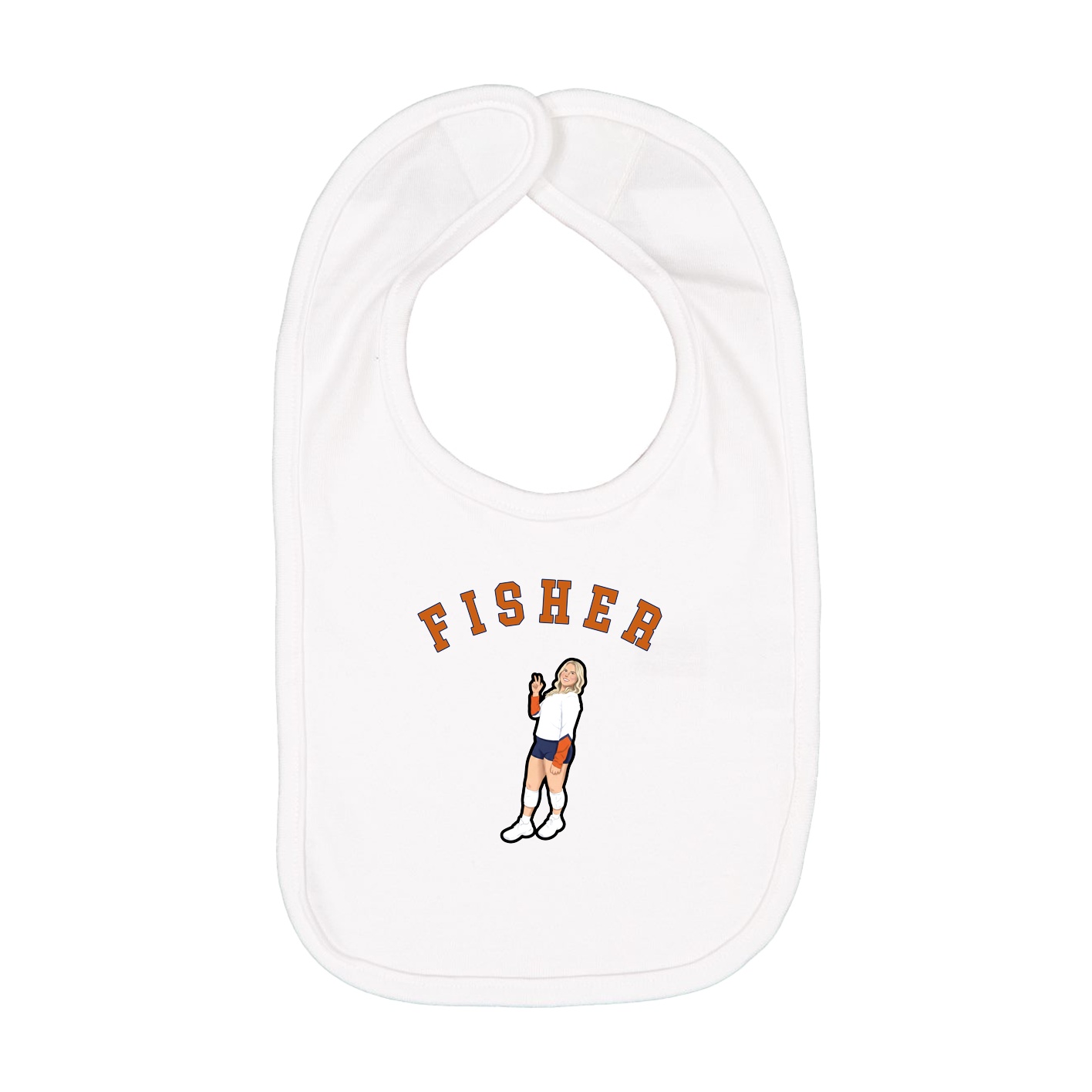 Infant Bib — Shirsey Arch in White