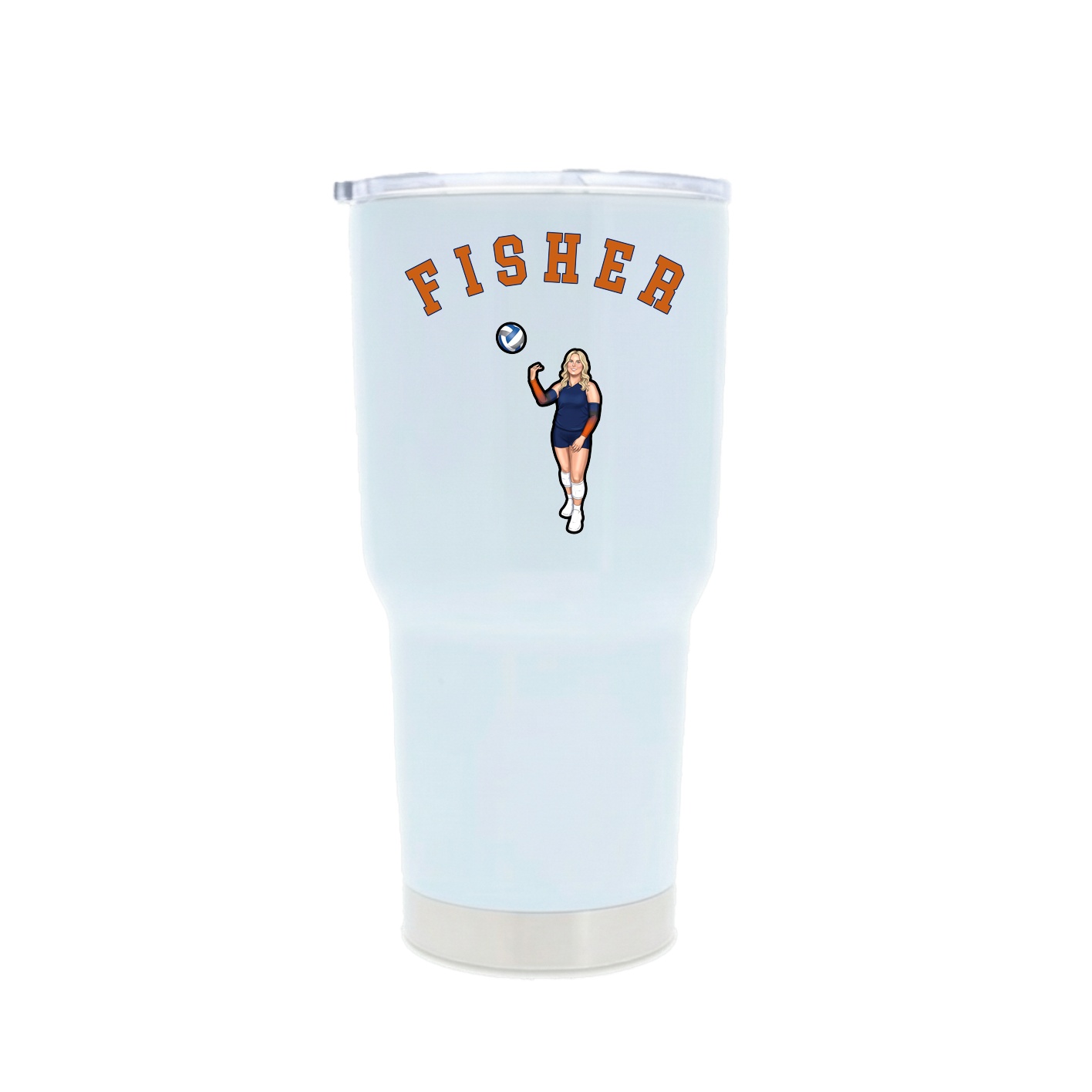 30oz Stainless Steel Tumbler — Shirsey Arch in White
