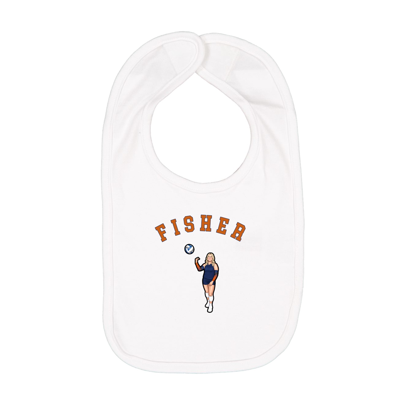 Infant Bib — Shirsey Arch in White