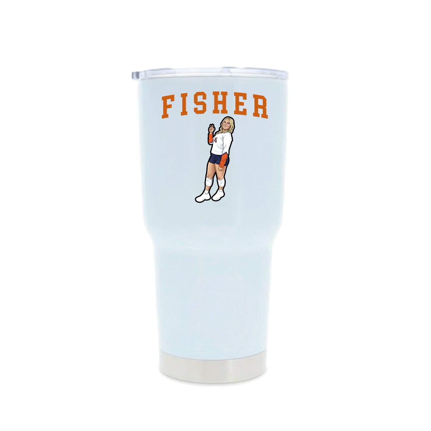 30oz Stainless Steel Tumbler — Shirsey in White