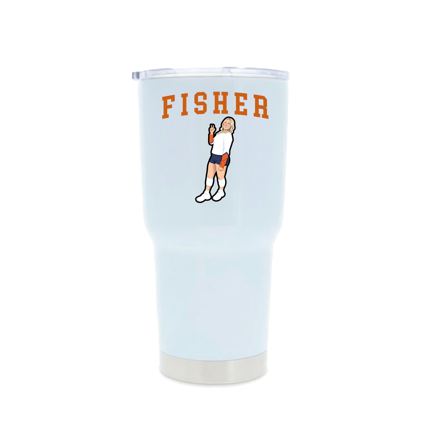 30oz Stainless Steel Tumbler — Shirsey in White