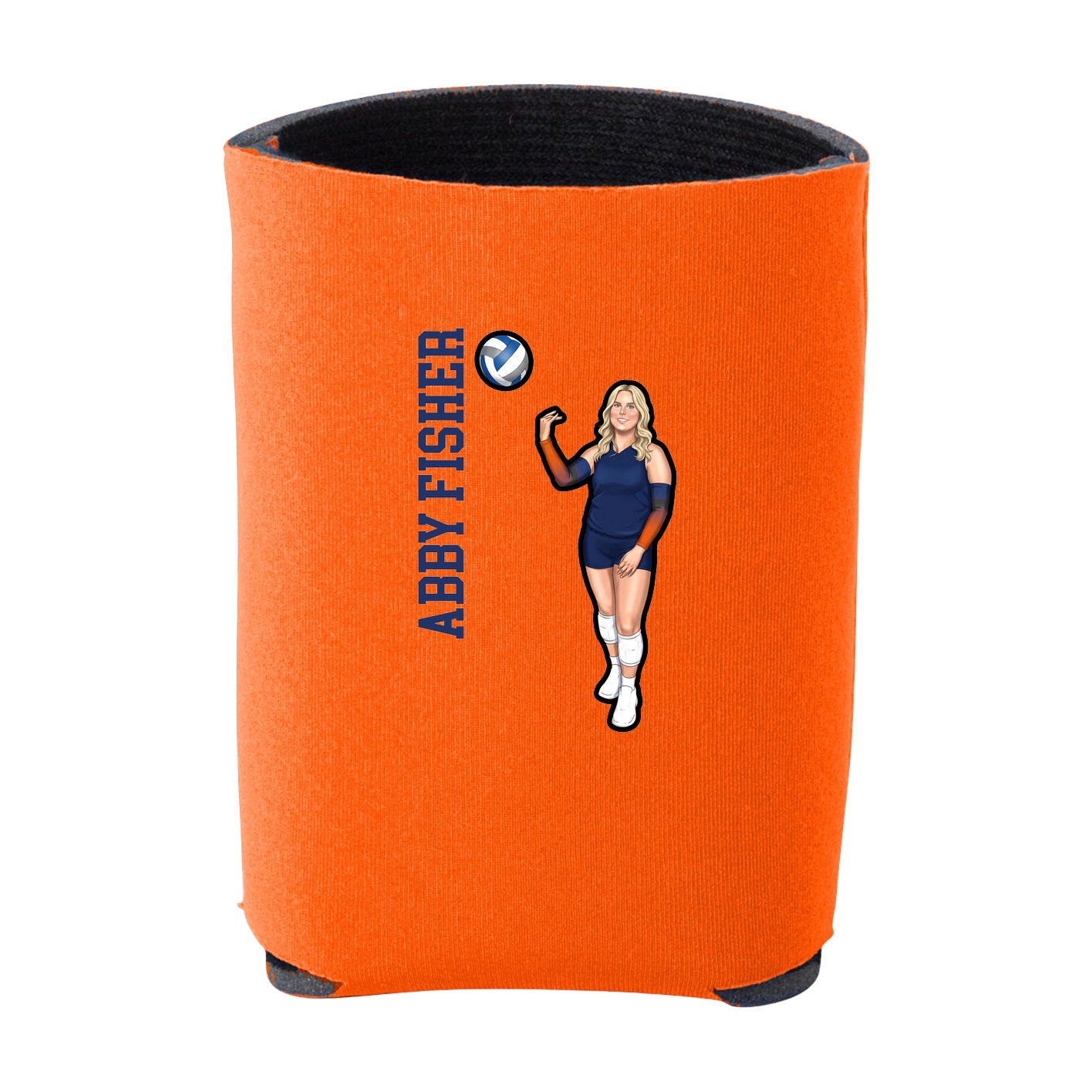 Can Holder — Name Vertical in Orange