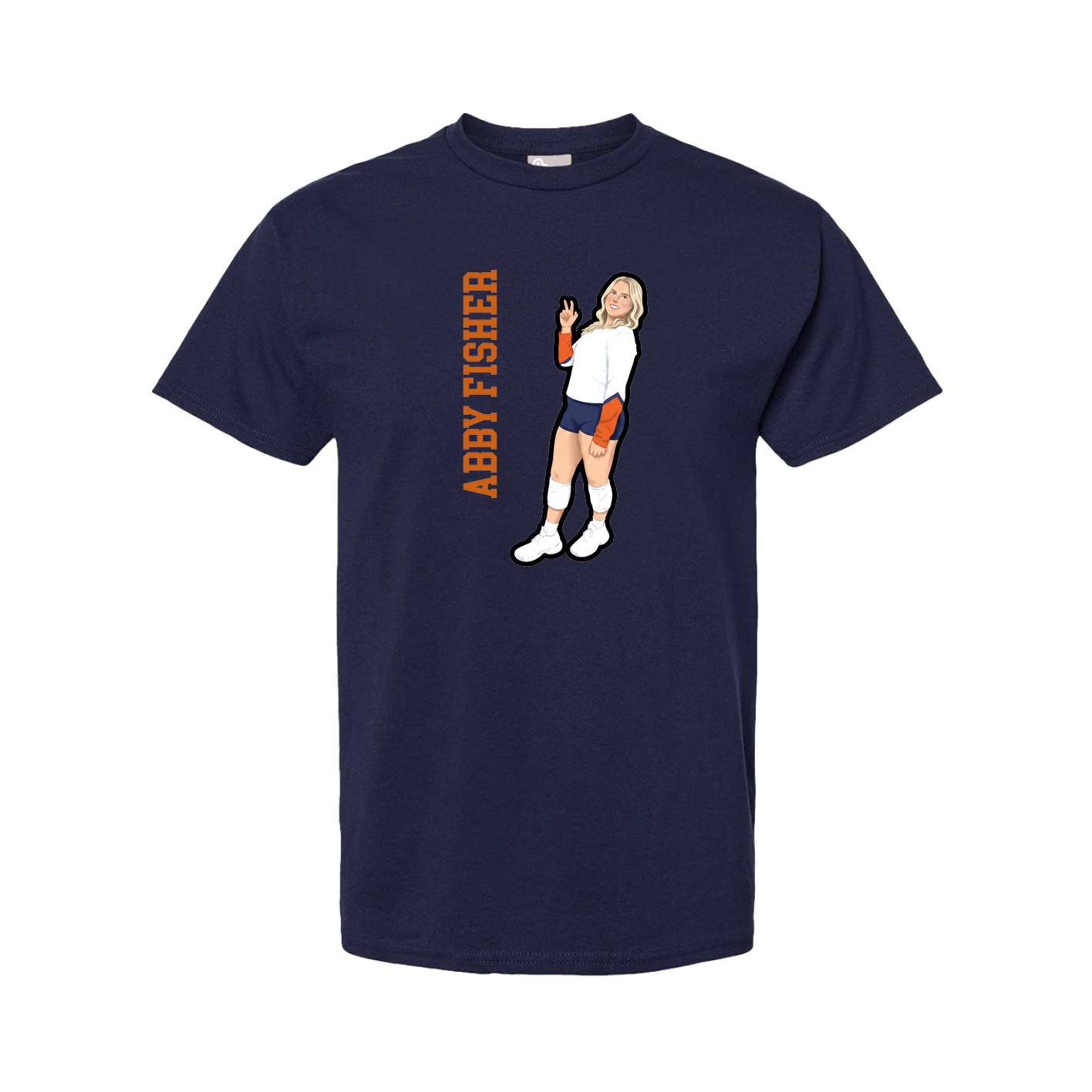 Youth Tee — Name Vertical in Navy