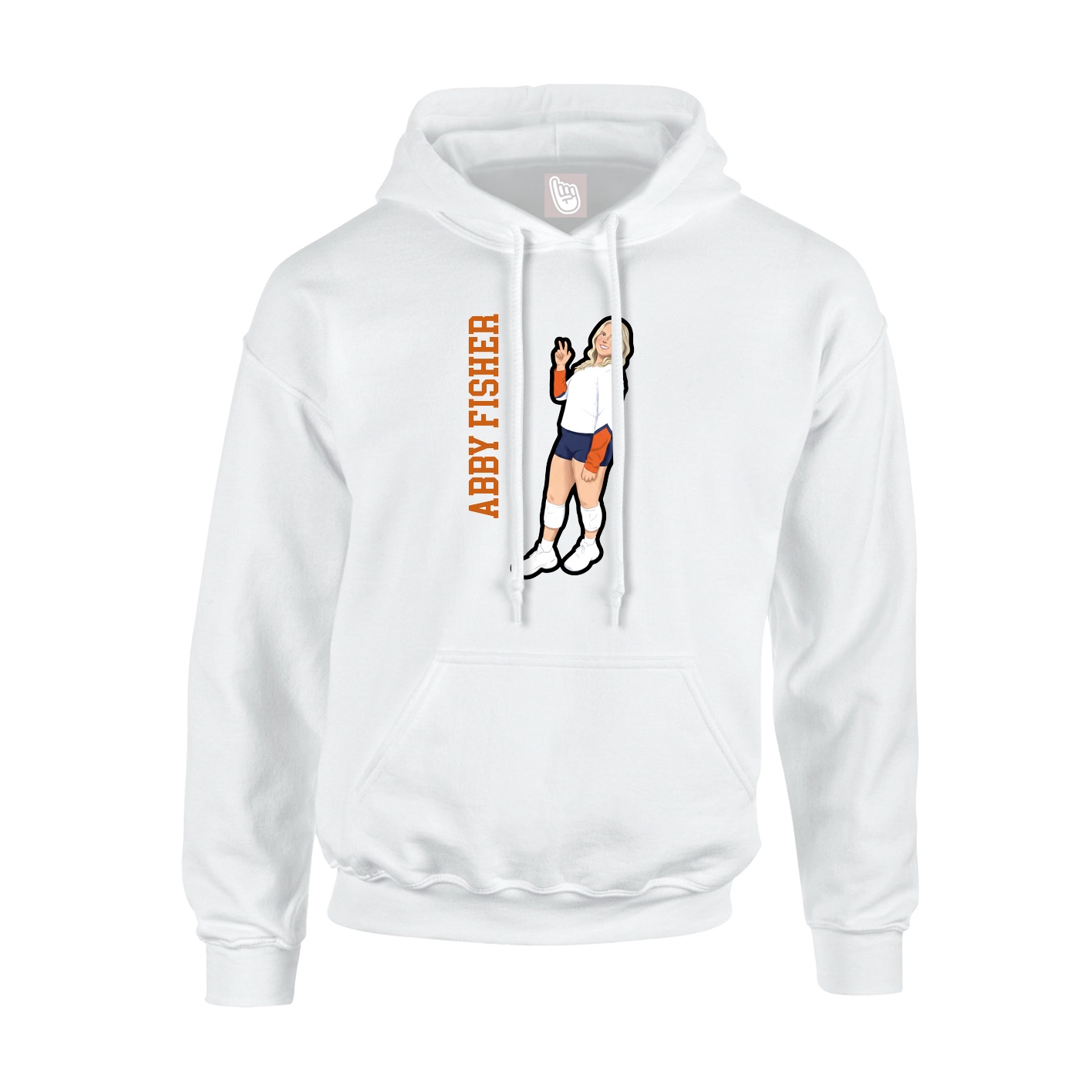 Hoodie — Name Vertical in White