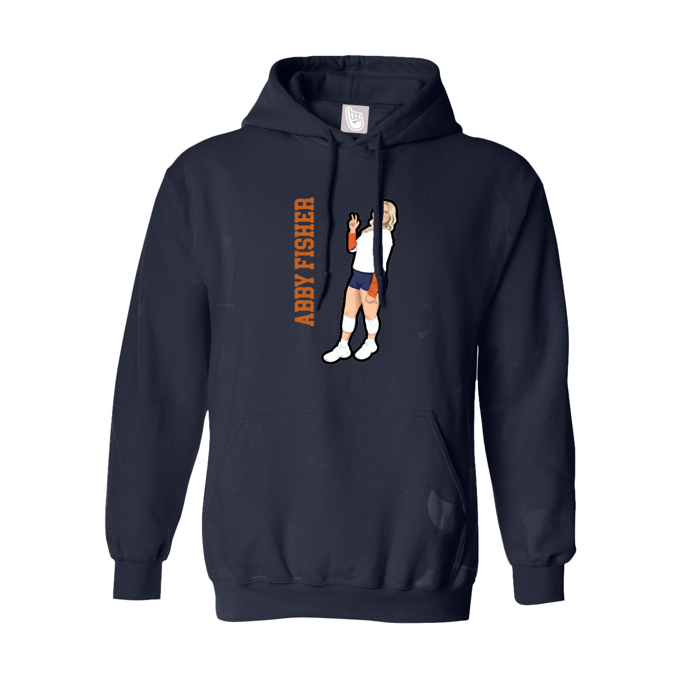 Youth Hoodie — Name Vertical in Navy