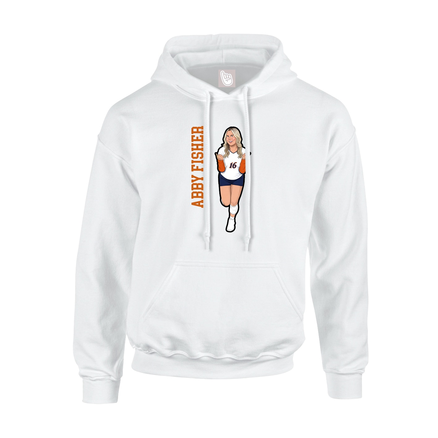 Youth Hoodie — Name Vertical in White
