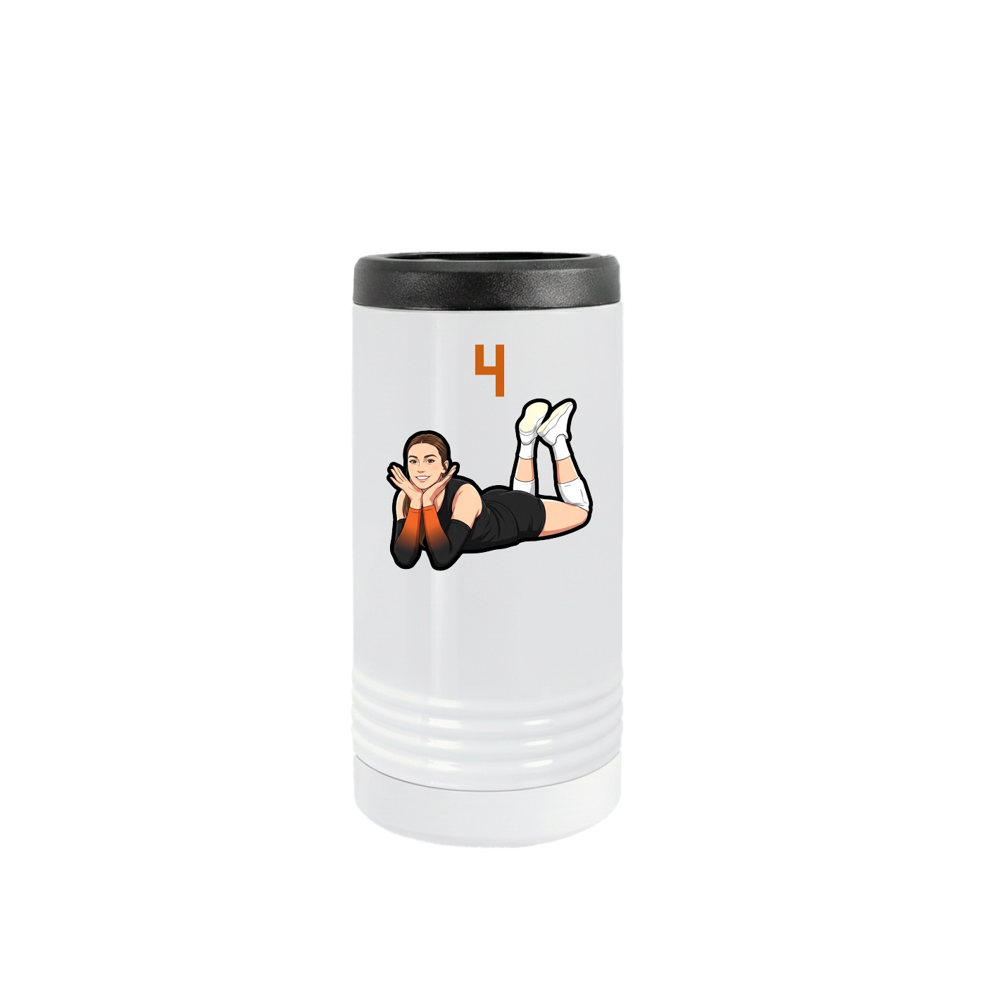 Slim Beverage Holder — Number Top in White