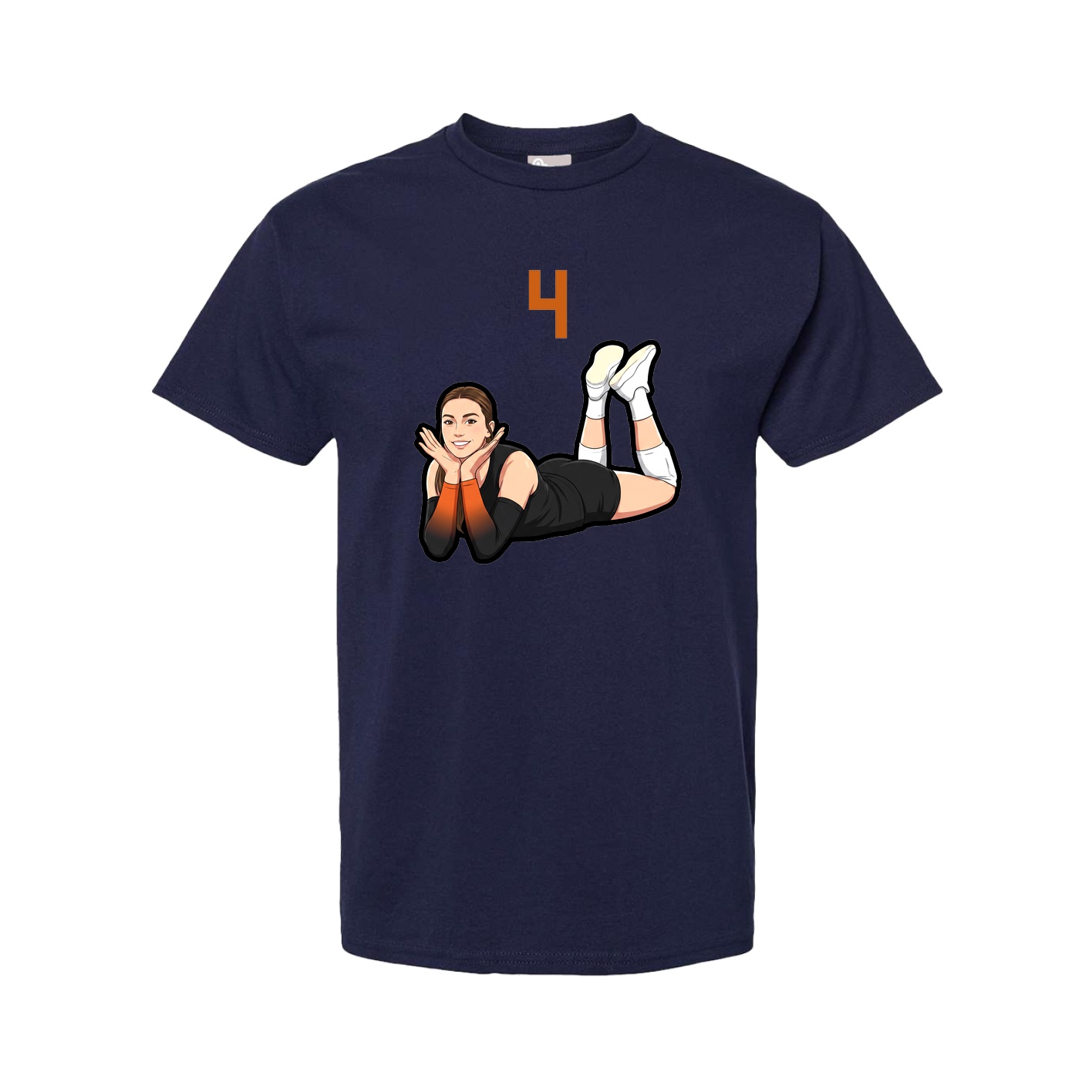 Tee — Number Top in Navy