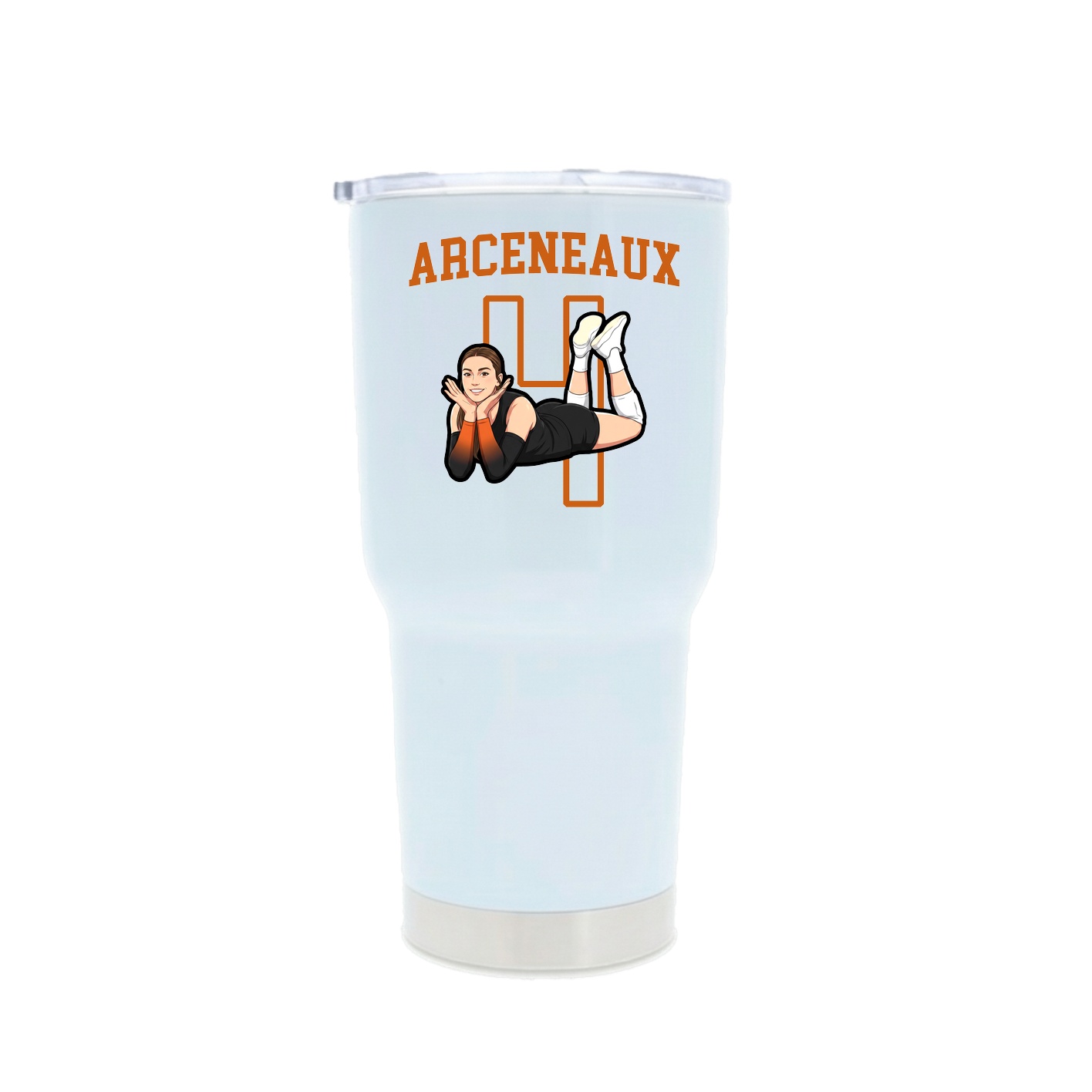 30oz Stainless Steel Tumbler — Shirsey in White