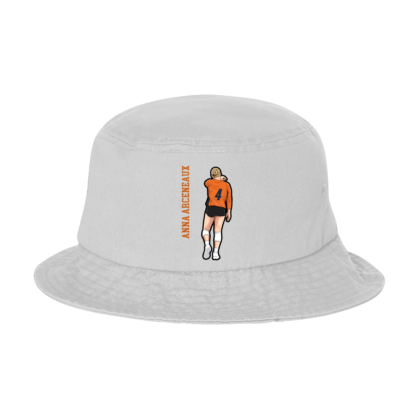 Bucket Cap — Name Vertical in White
