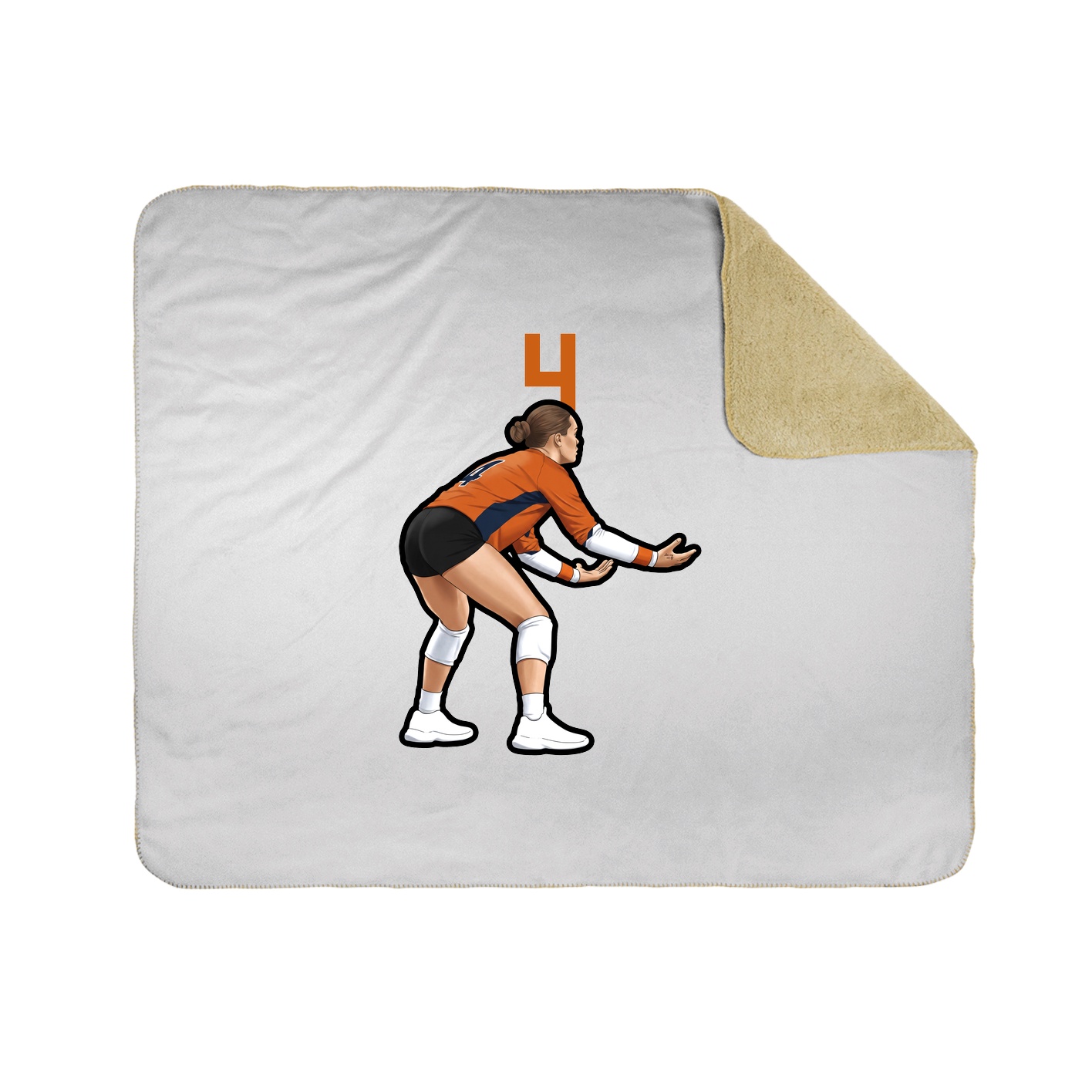 Throw Blanket — Number Top in White