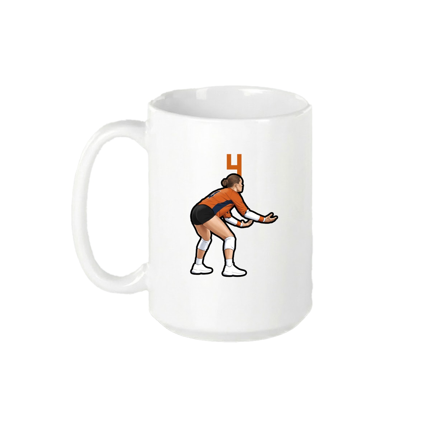 15oz Coffee Mug — Number Top in White