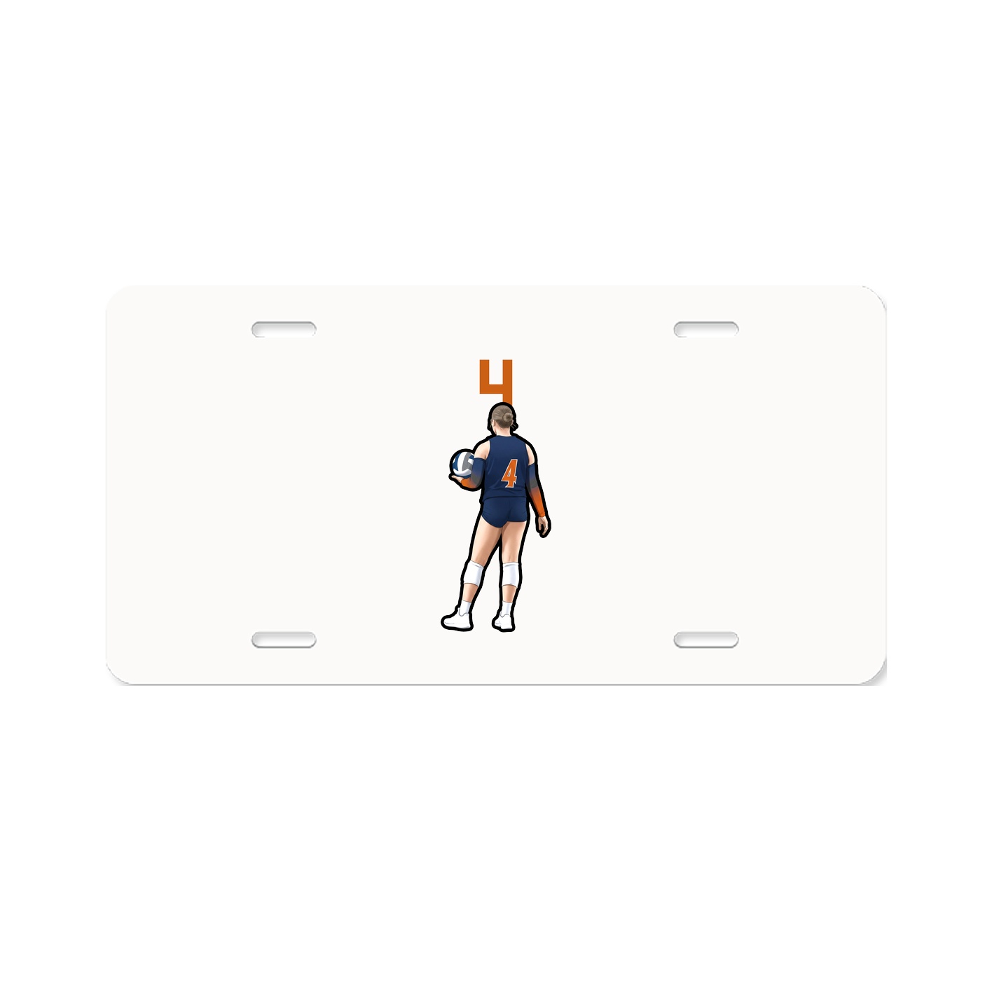 License Plate — Number Top in Classic