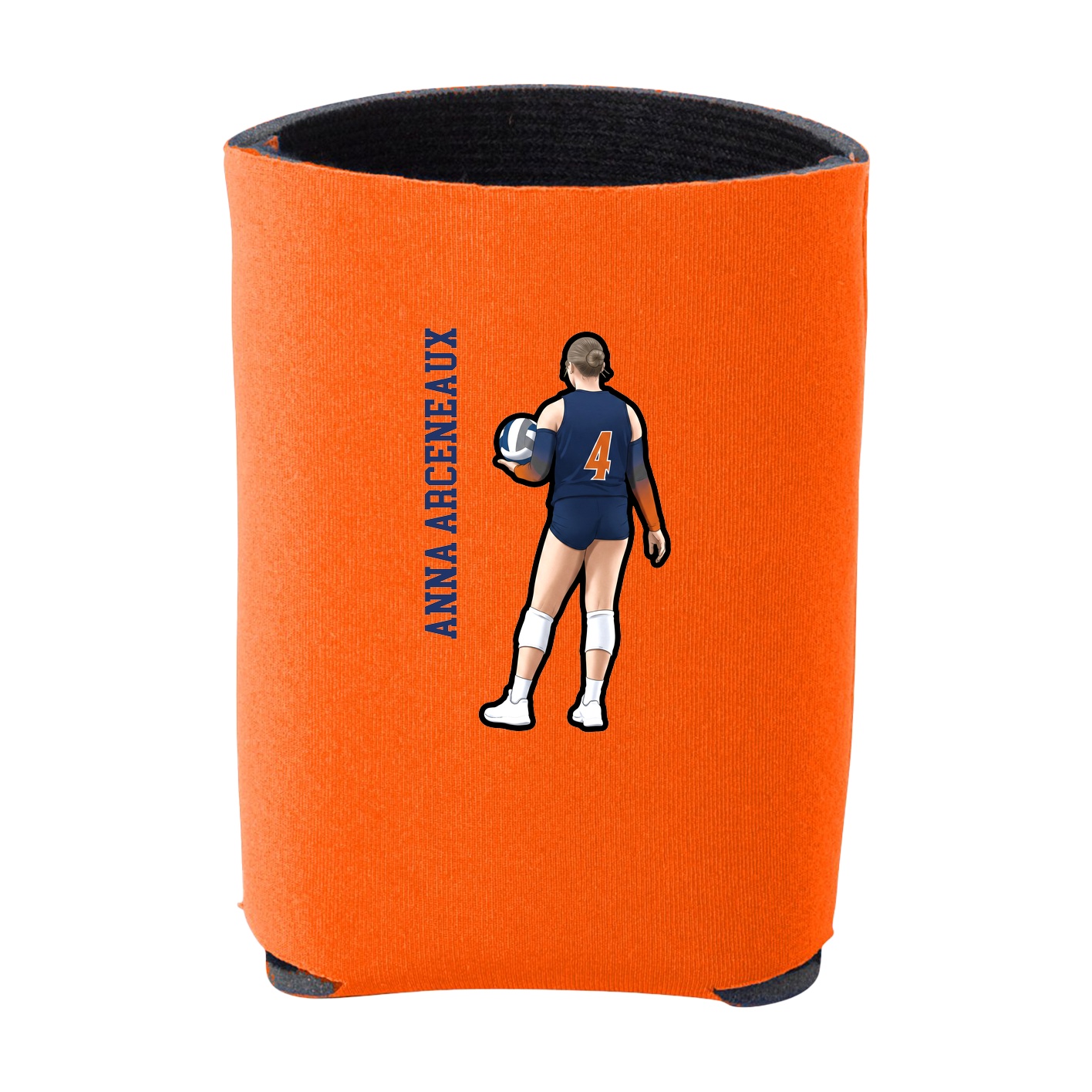 Can Holder — Name Vertical in Orange