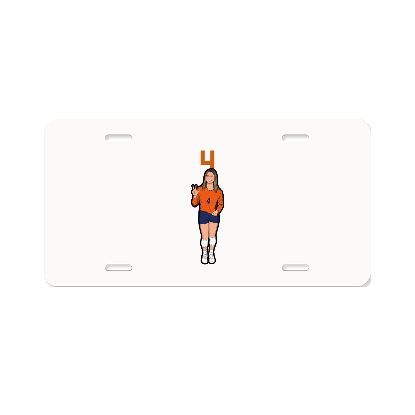 License Plate — Number Top in Classic