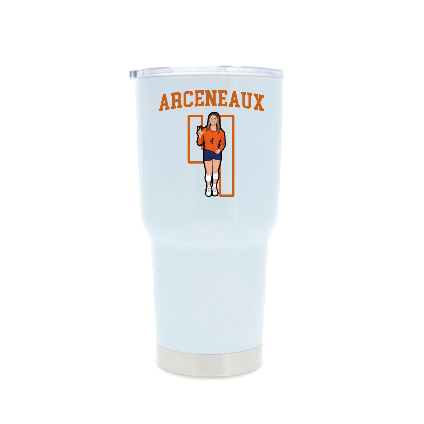 30oz Stainless Steel Tumbler — Shirsey in White