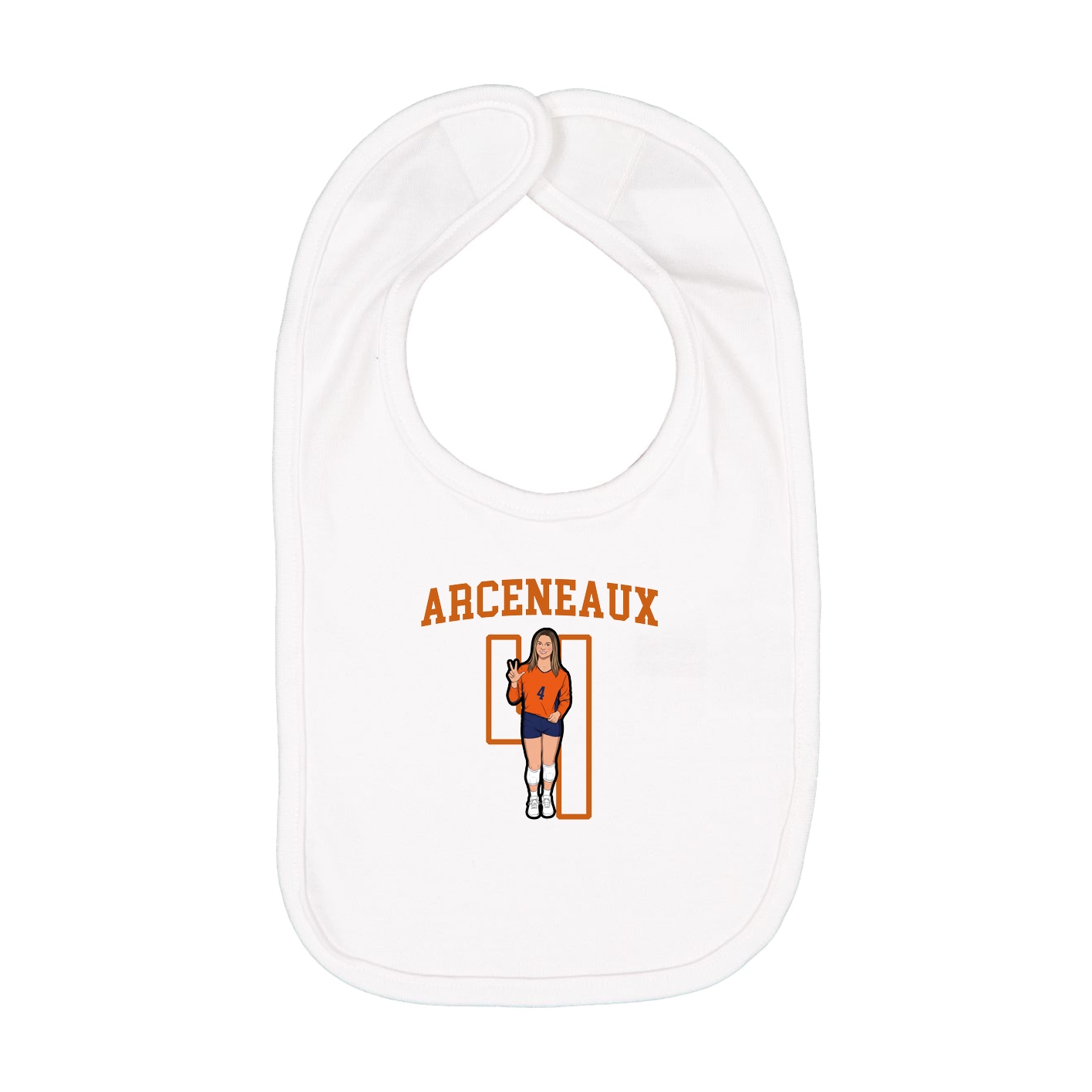 Infant Bib — Shirsey in White