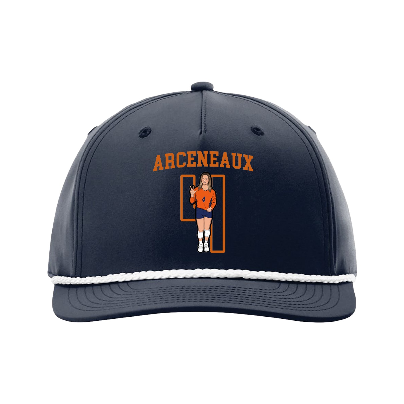Five-Panel Classic Rope Cap — Shirsey in Navy
