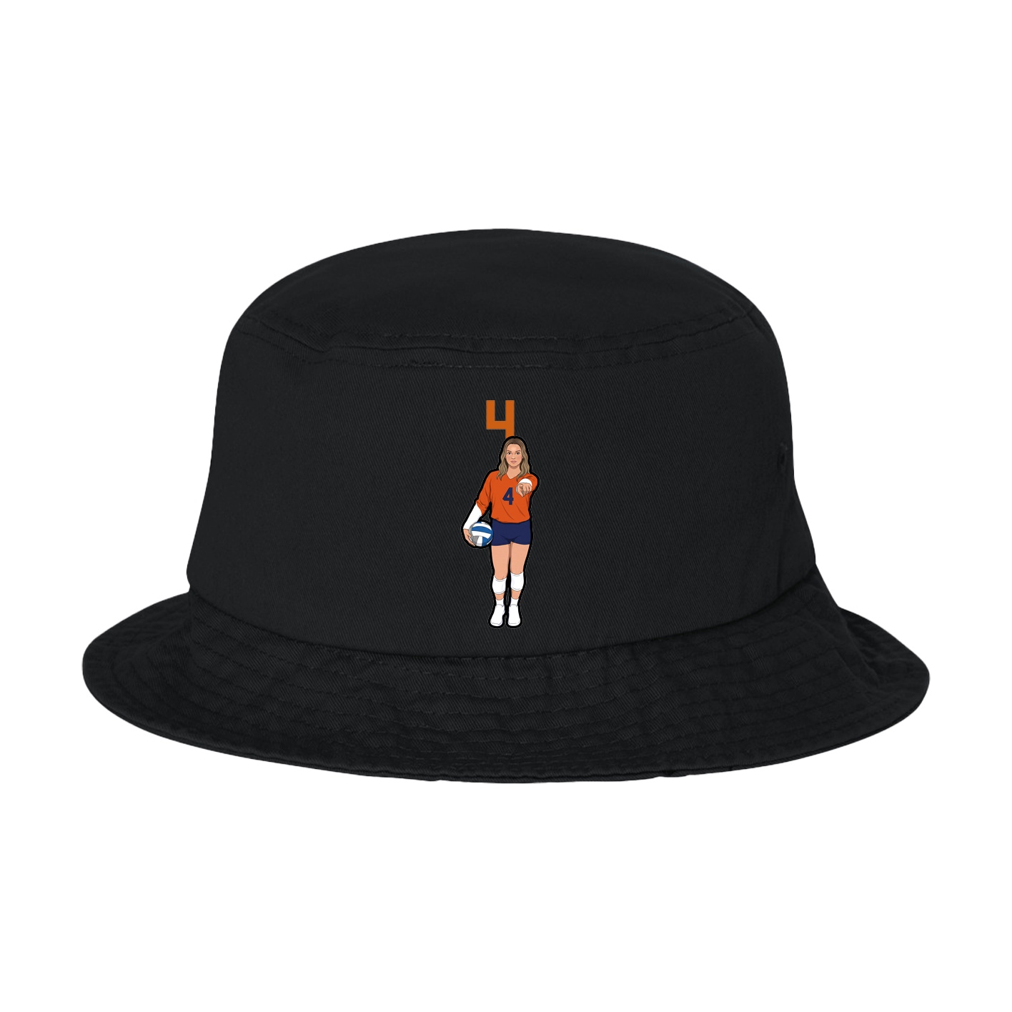 Bucket Cap — Number Top in Black