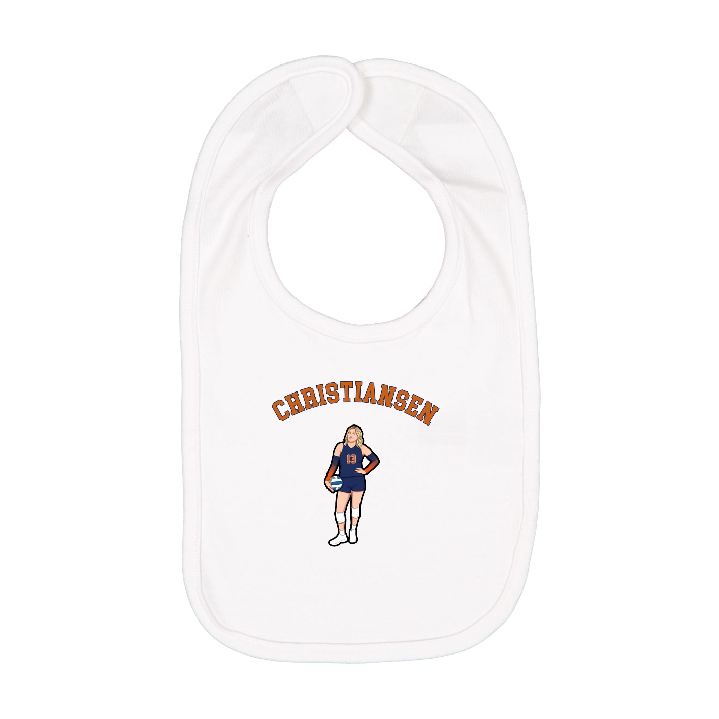 Infant Bib — Shirsey Arch in White