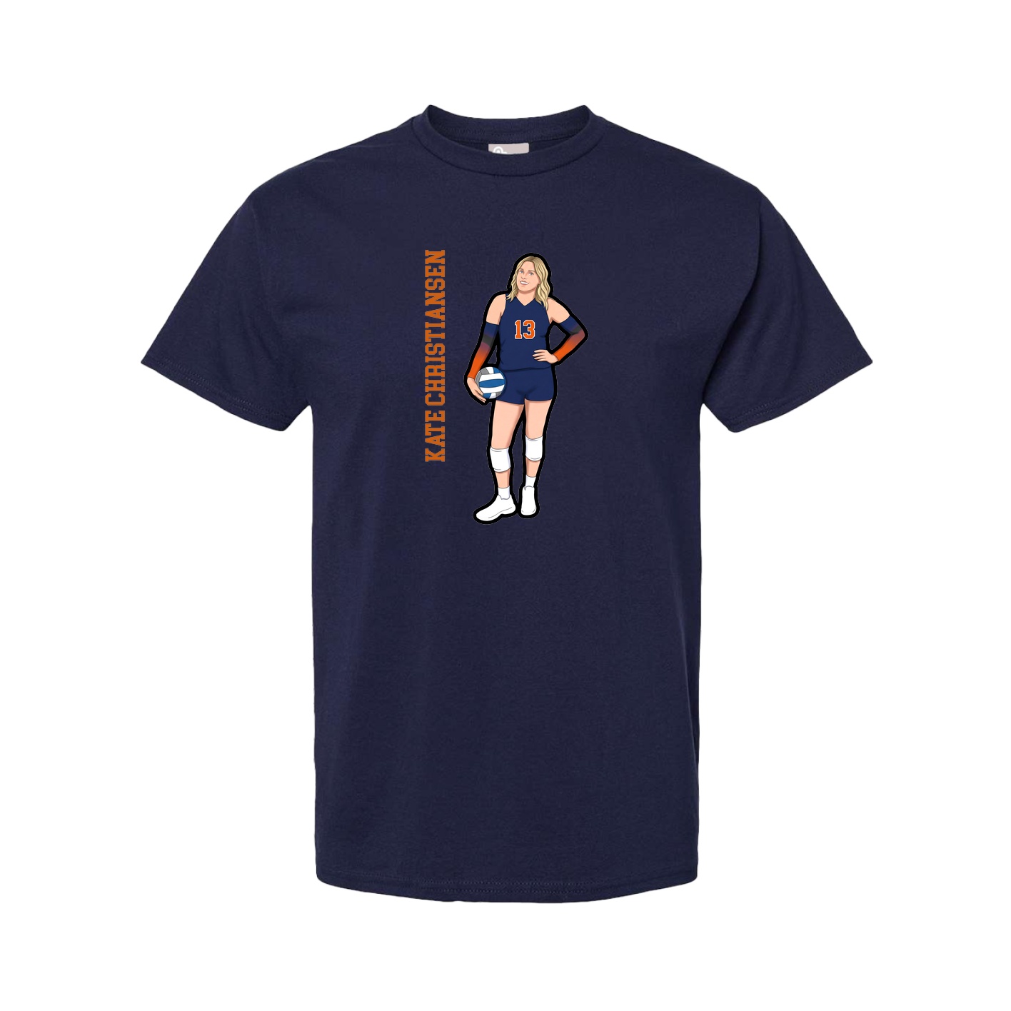 Tee — Name Vertical in Navy