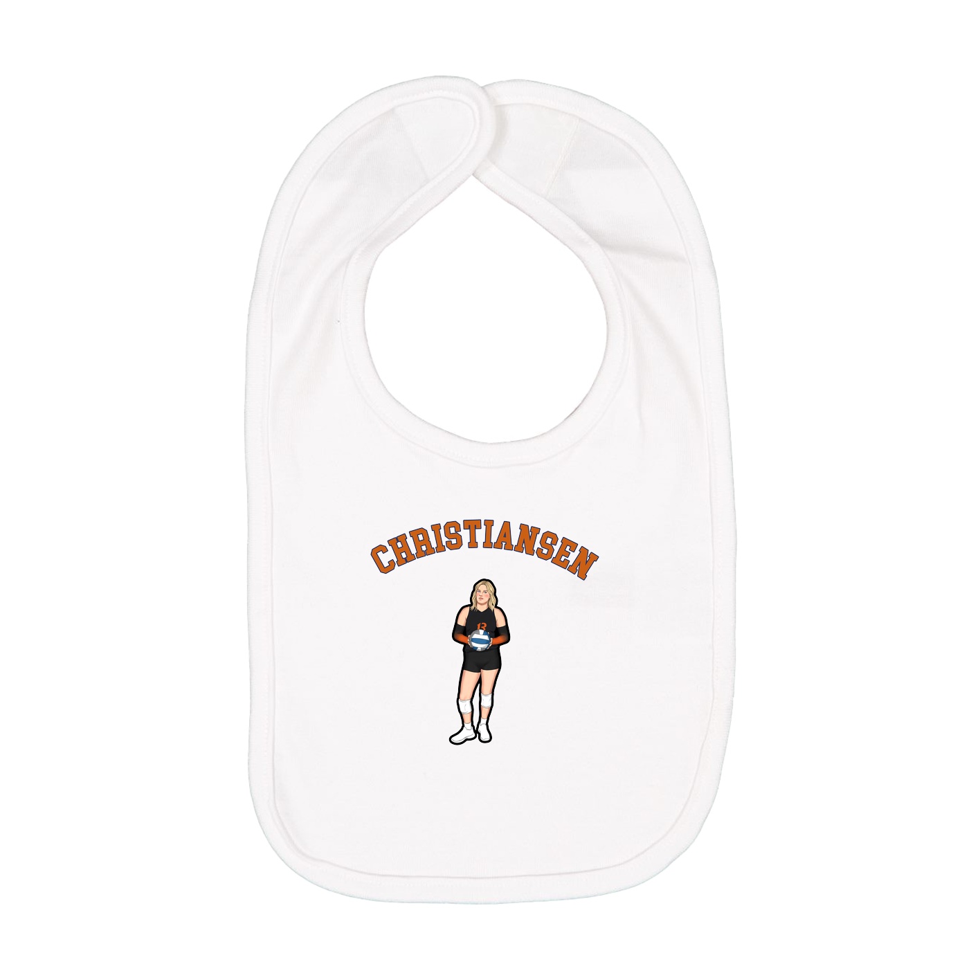 Infant Bib — Shirsey Arch in White