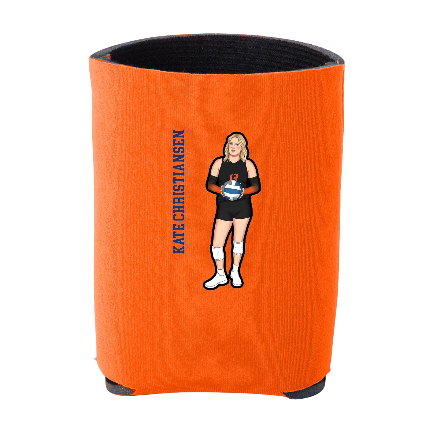 Can Holder — Name Vertical in Orange