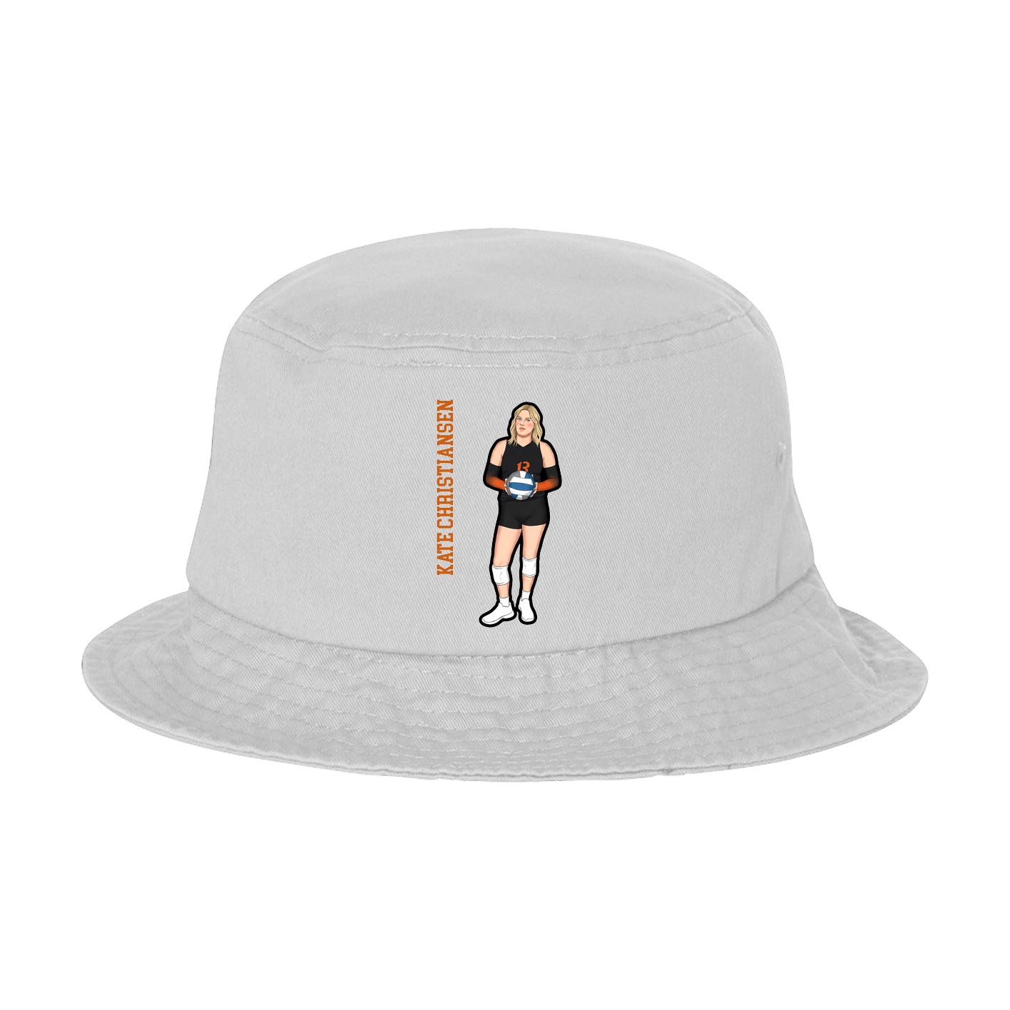 Bucket Cap — Name Vertical in White