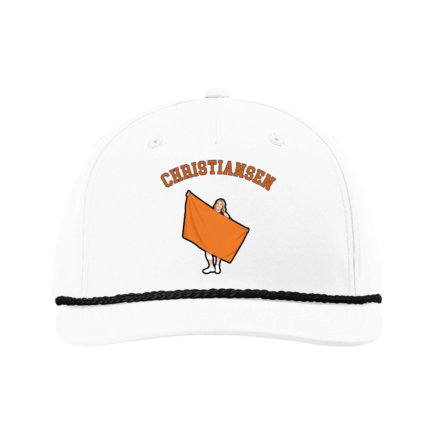 Five-Panel Classic Rope Cap — Shirsey Arch in White