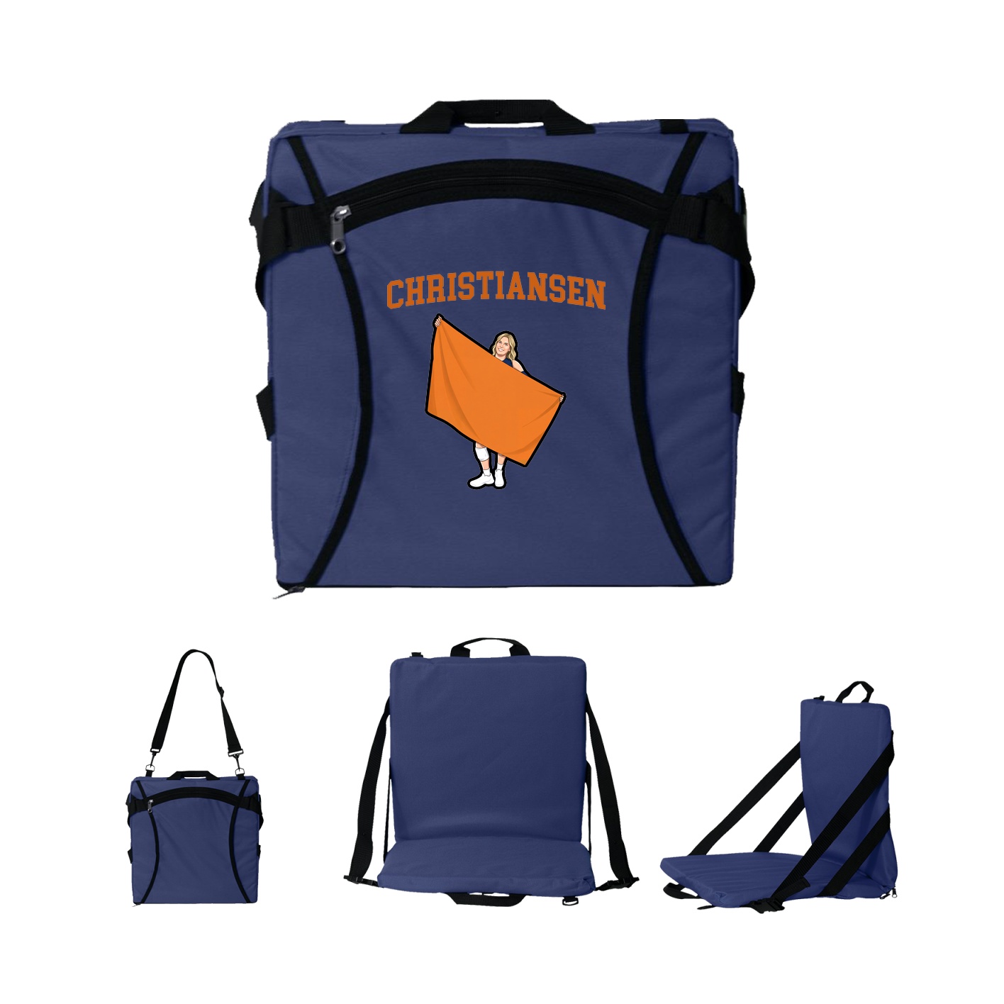 Folding Stadium Seat — Shirsey in Navy