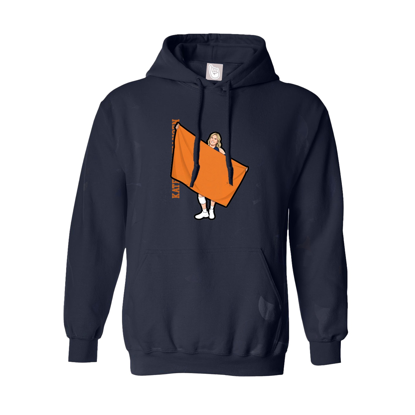 Youth Hoodie — Name Vertical in Navy
