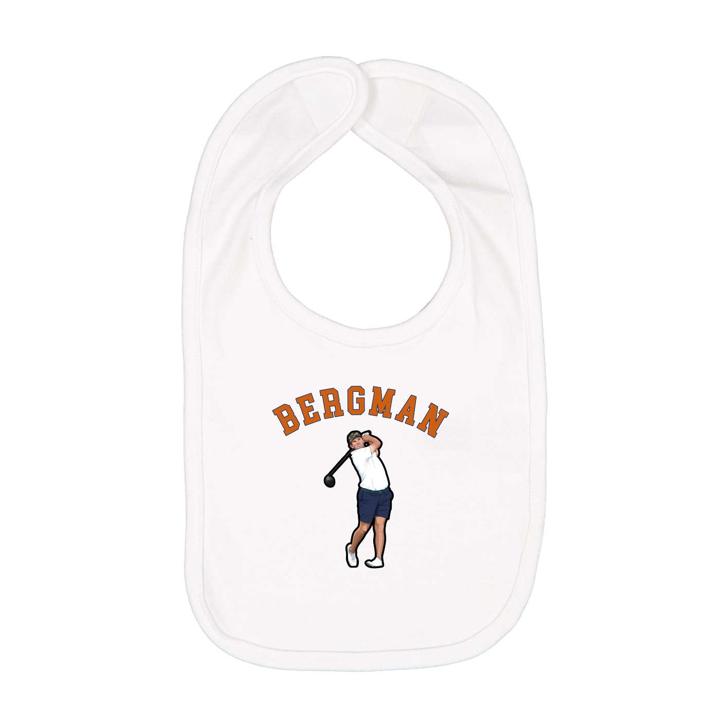 Infant Bib — Shirsey Arch in White