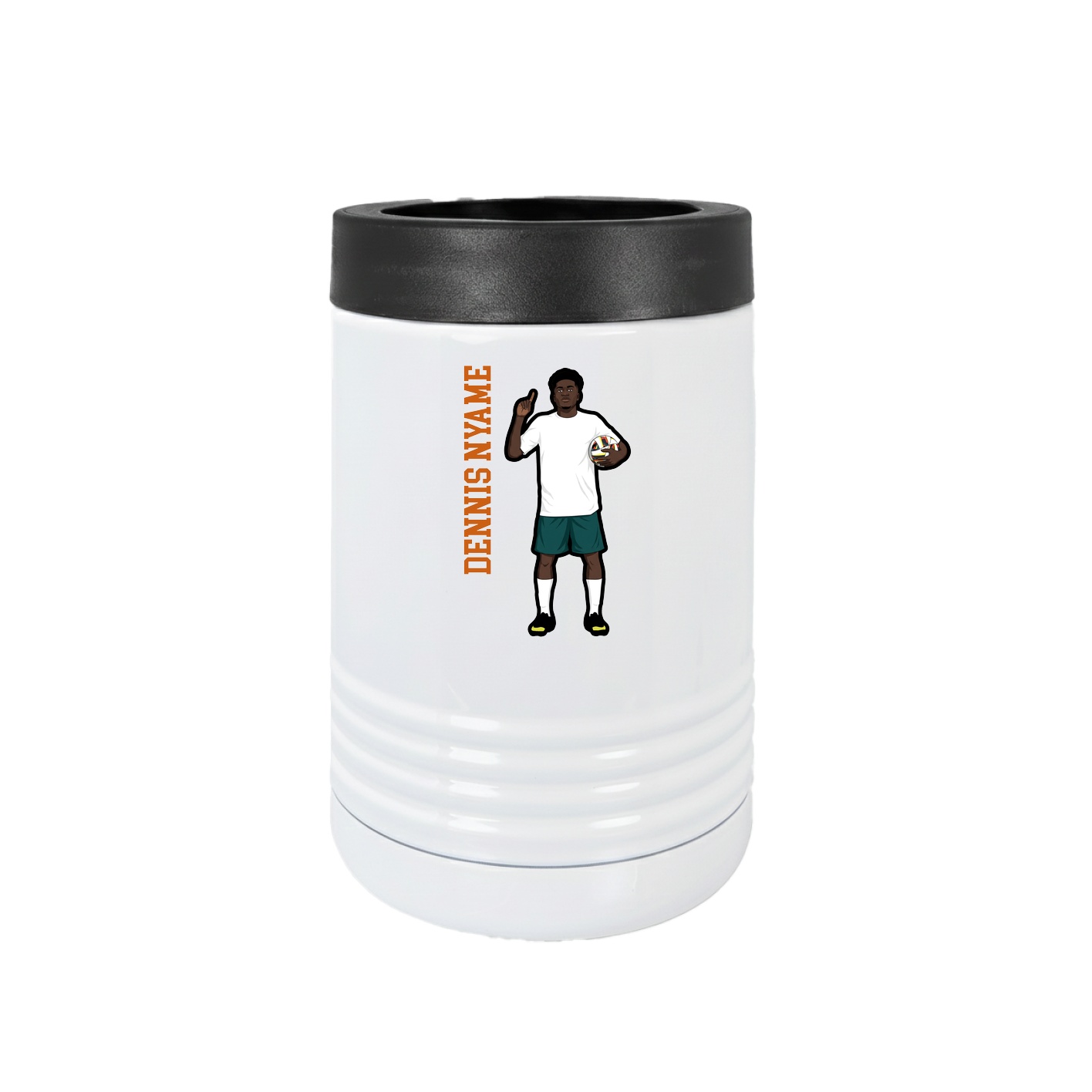 Beverage Holder — Name Vertical in White