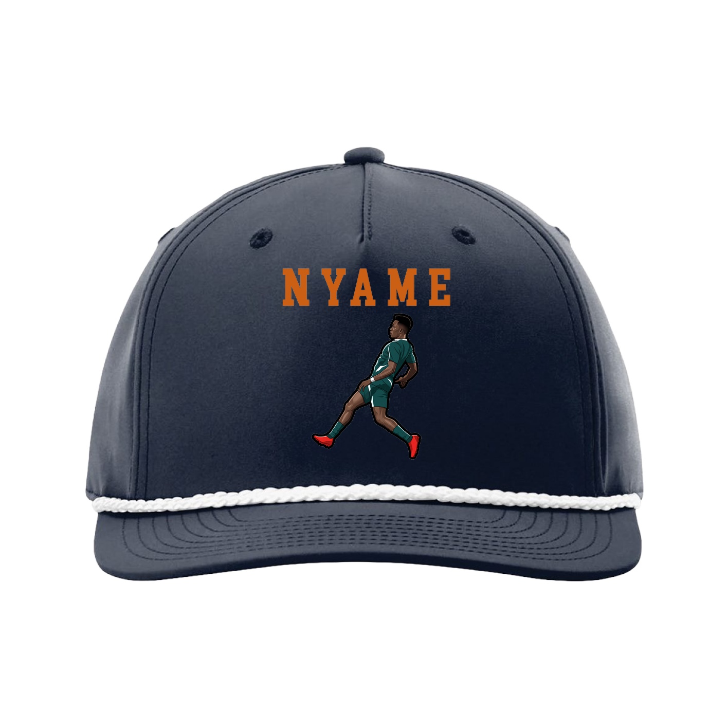 Five-Panel Classic Rope Cap — Shirsey in Navy