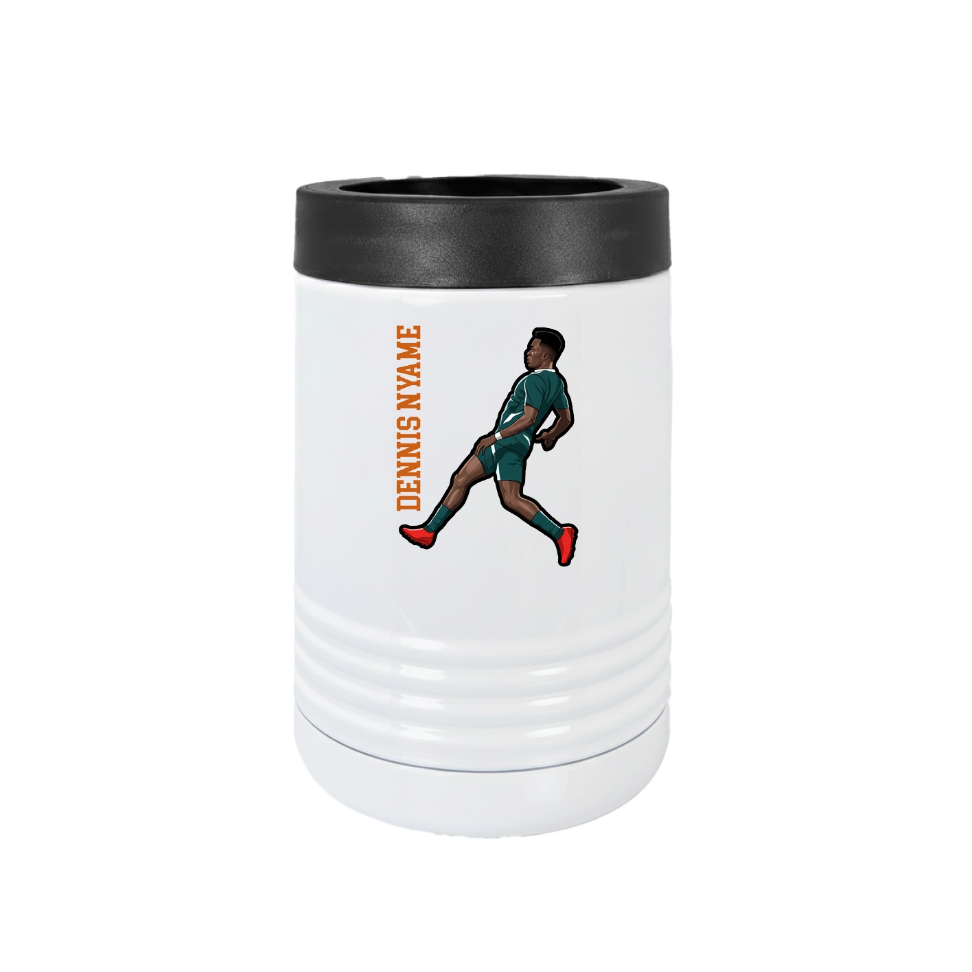 Beverage Holder — Name Vertical in White