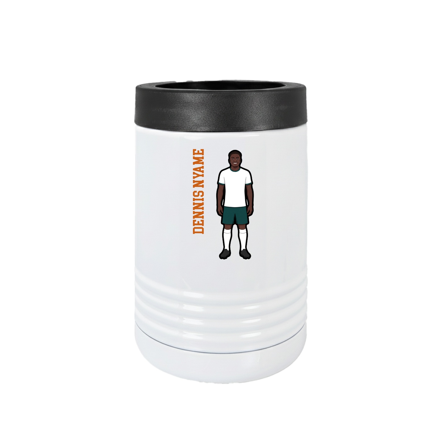 Beverage Holder — Name Vertical in White