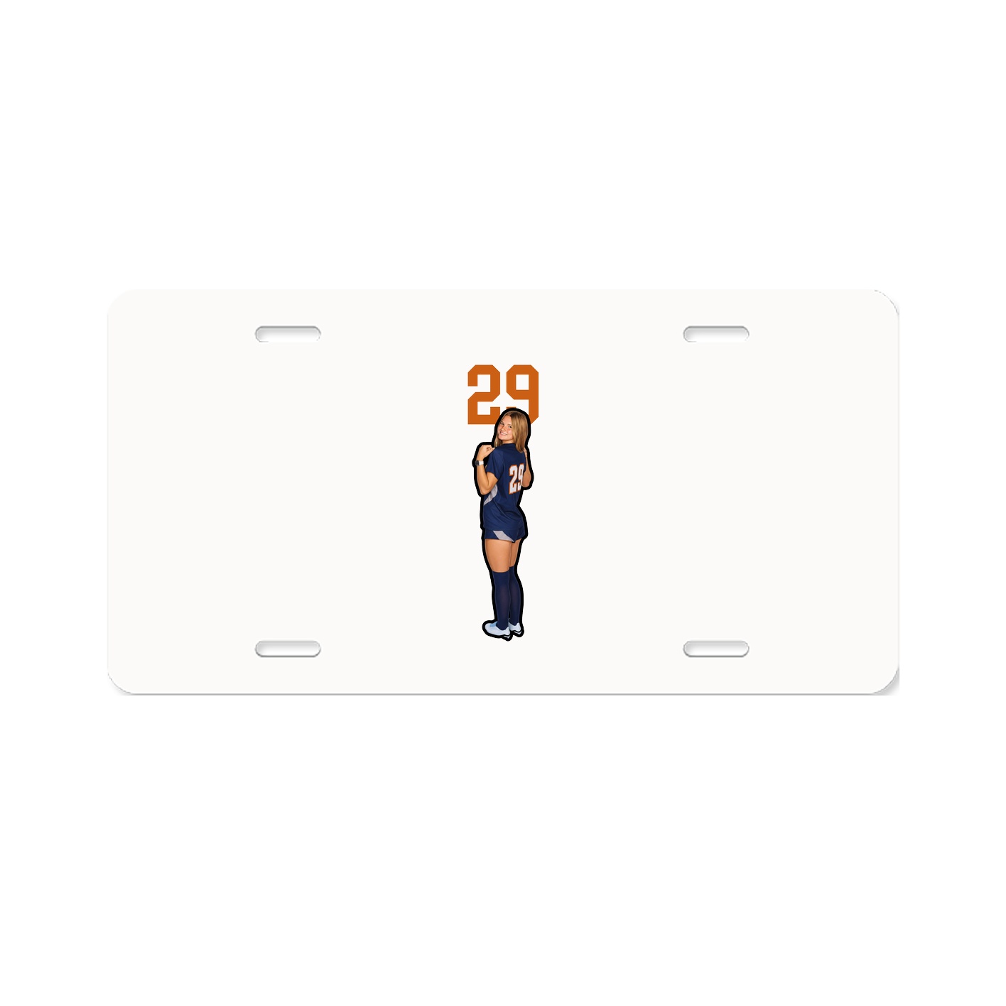 License Plate — Number Top in Classic