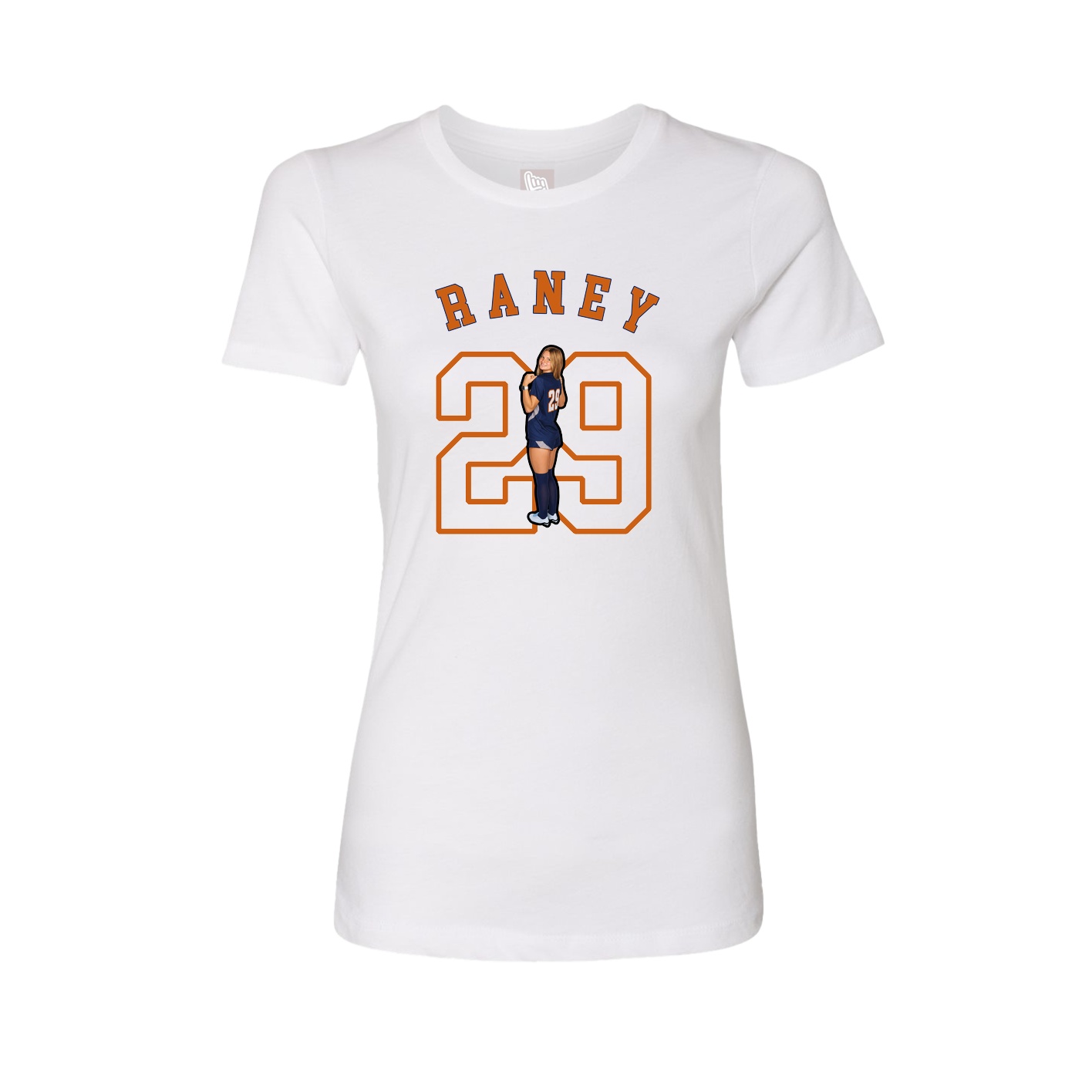 Fitted Women's Tee — Shirsey Arch in White