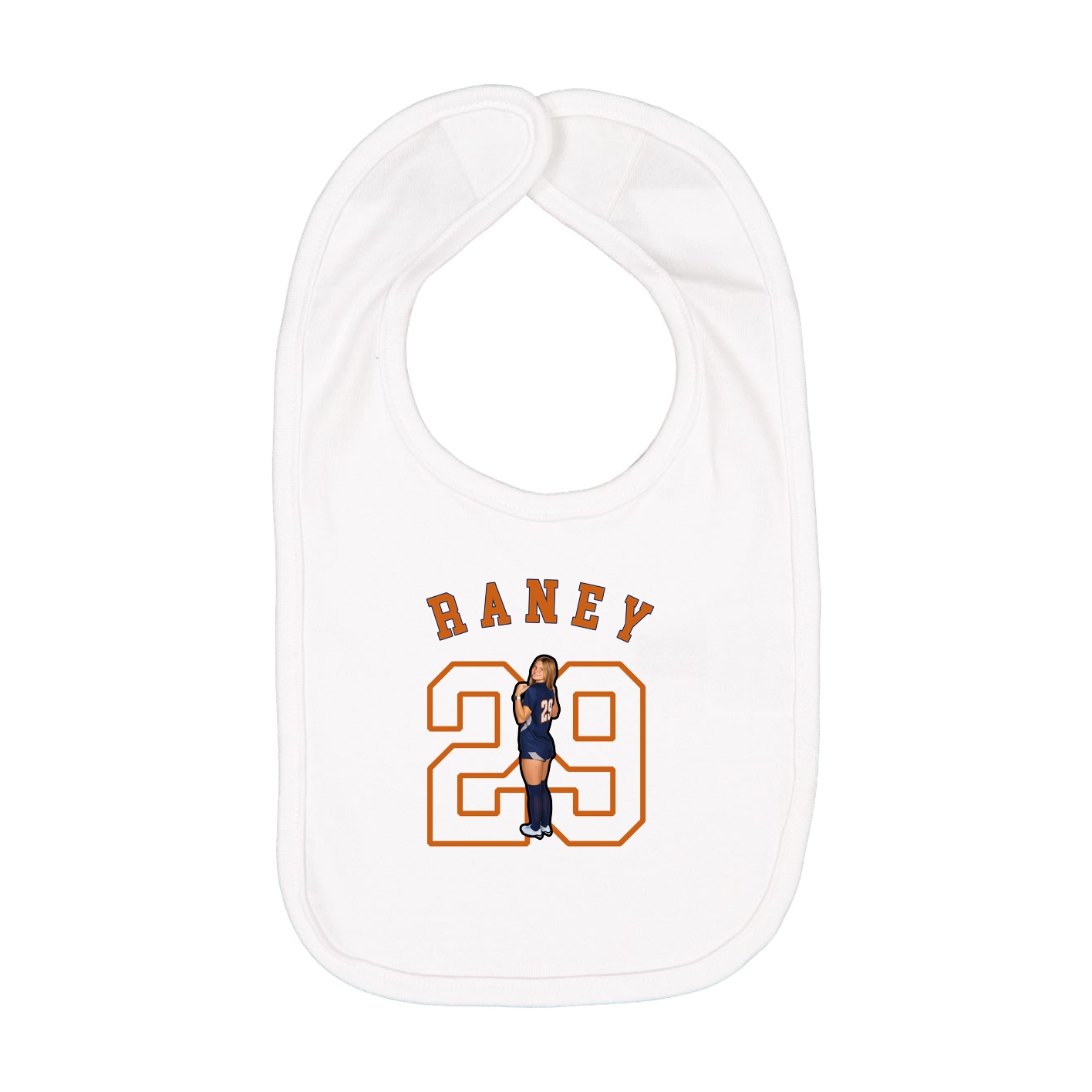 Infant Bib — Shirsey Arch in White