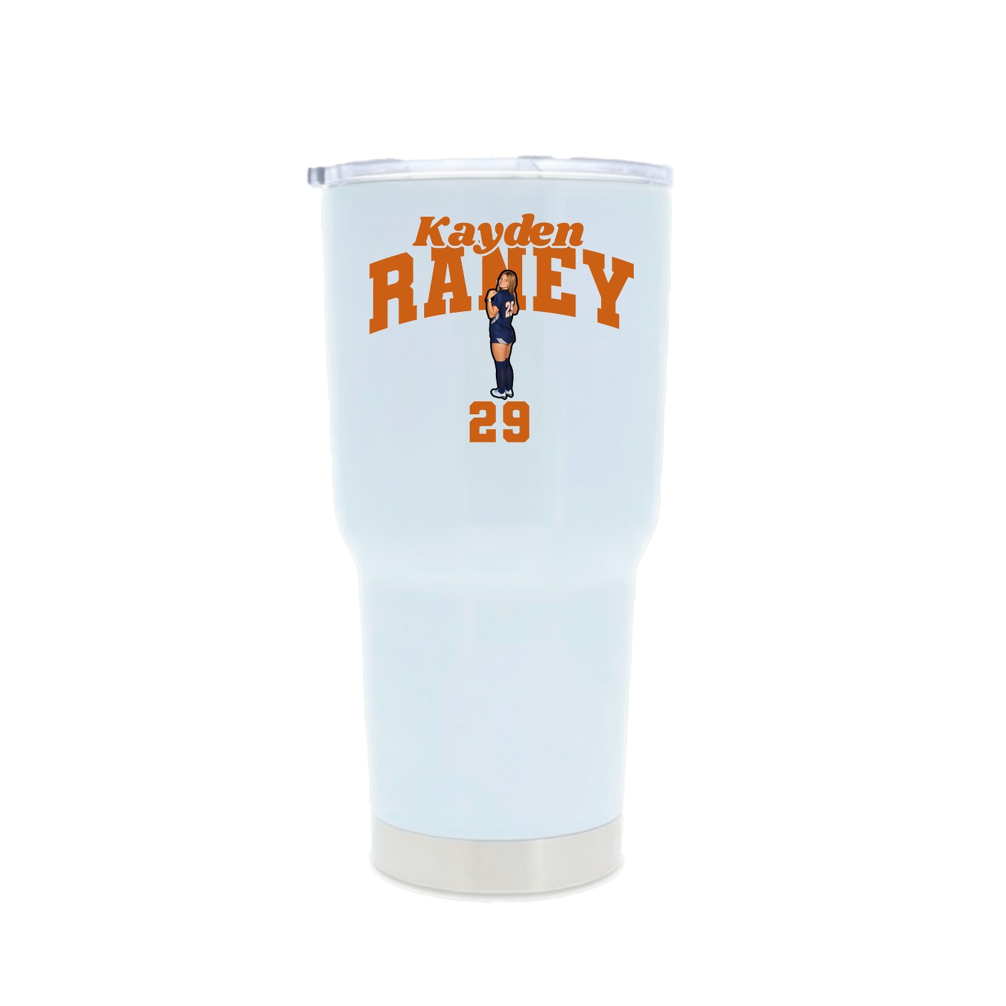 30oz Stainless Steel Tumbler — Signature Arch in White