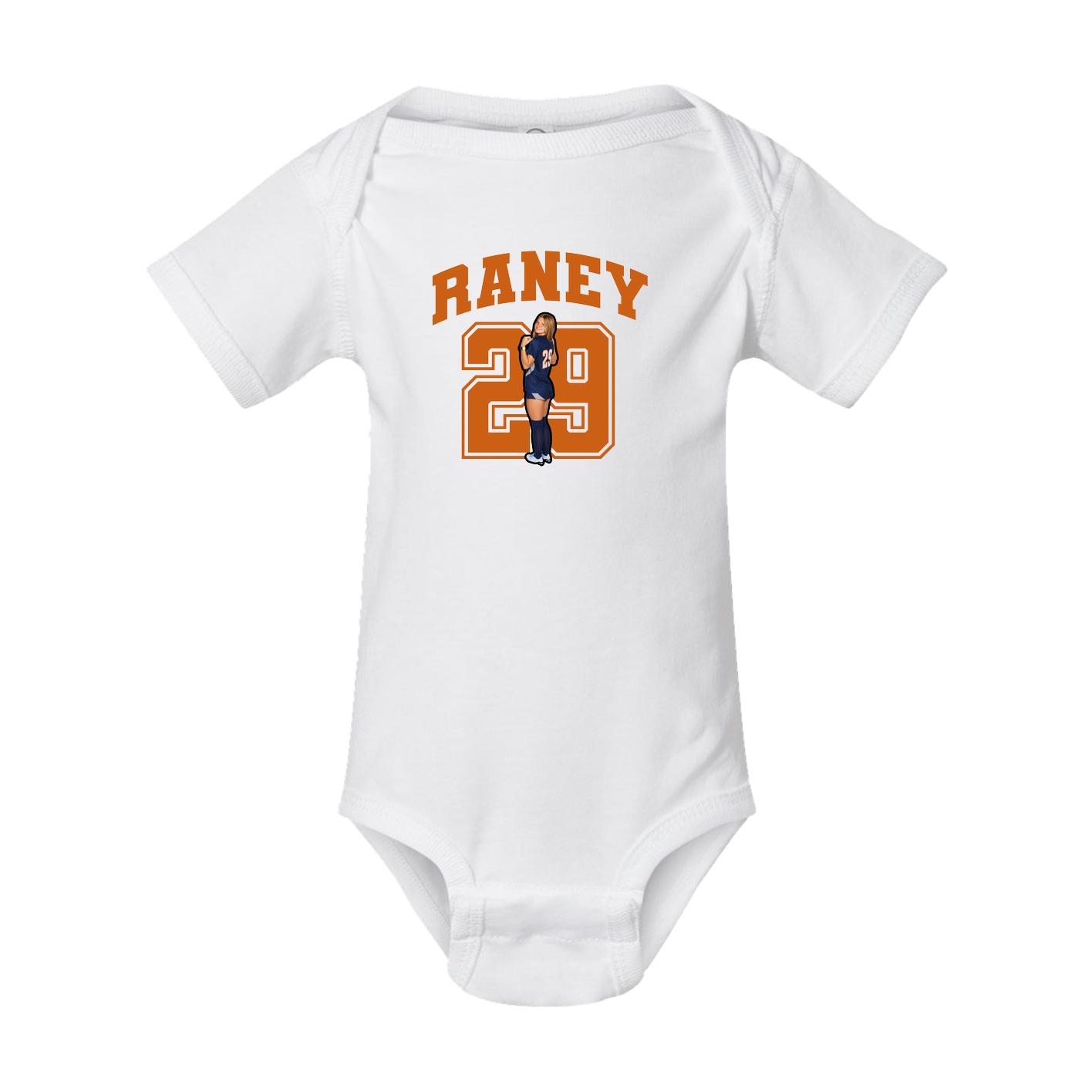 Baby Onesie — Number in White