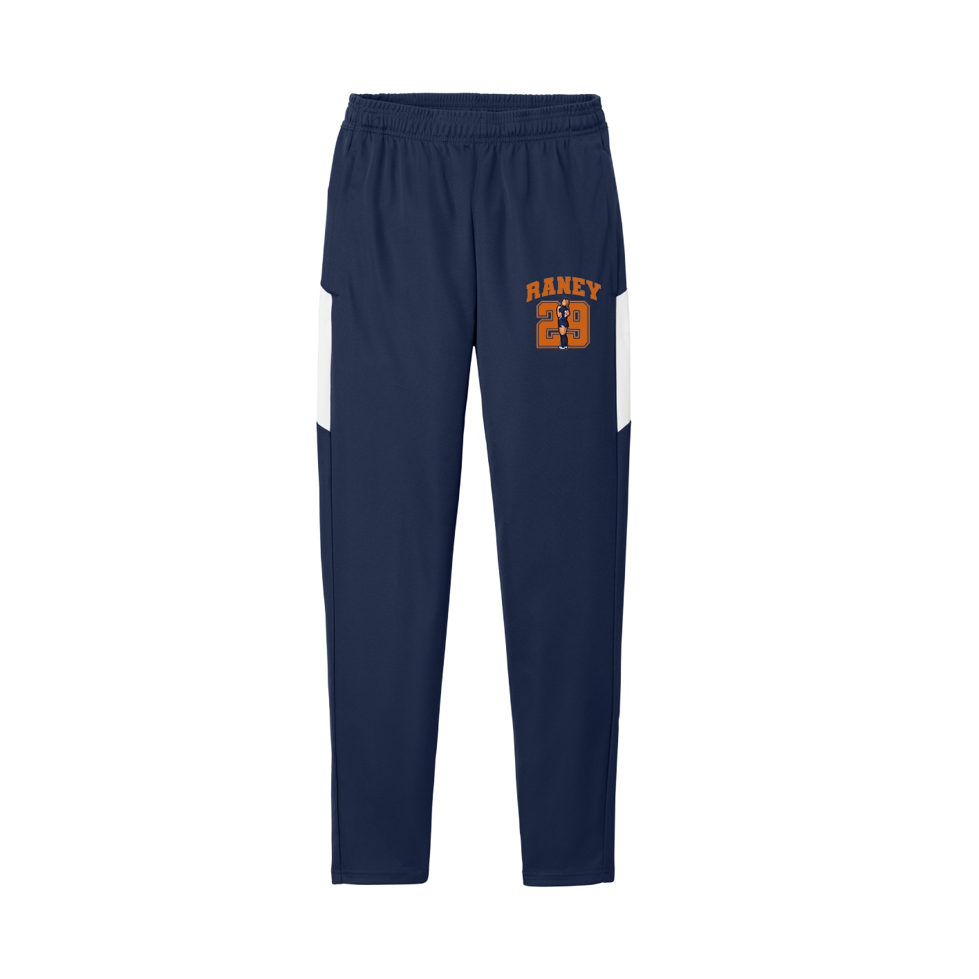 Team Travel Pant — Number in Navy/White