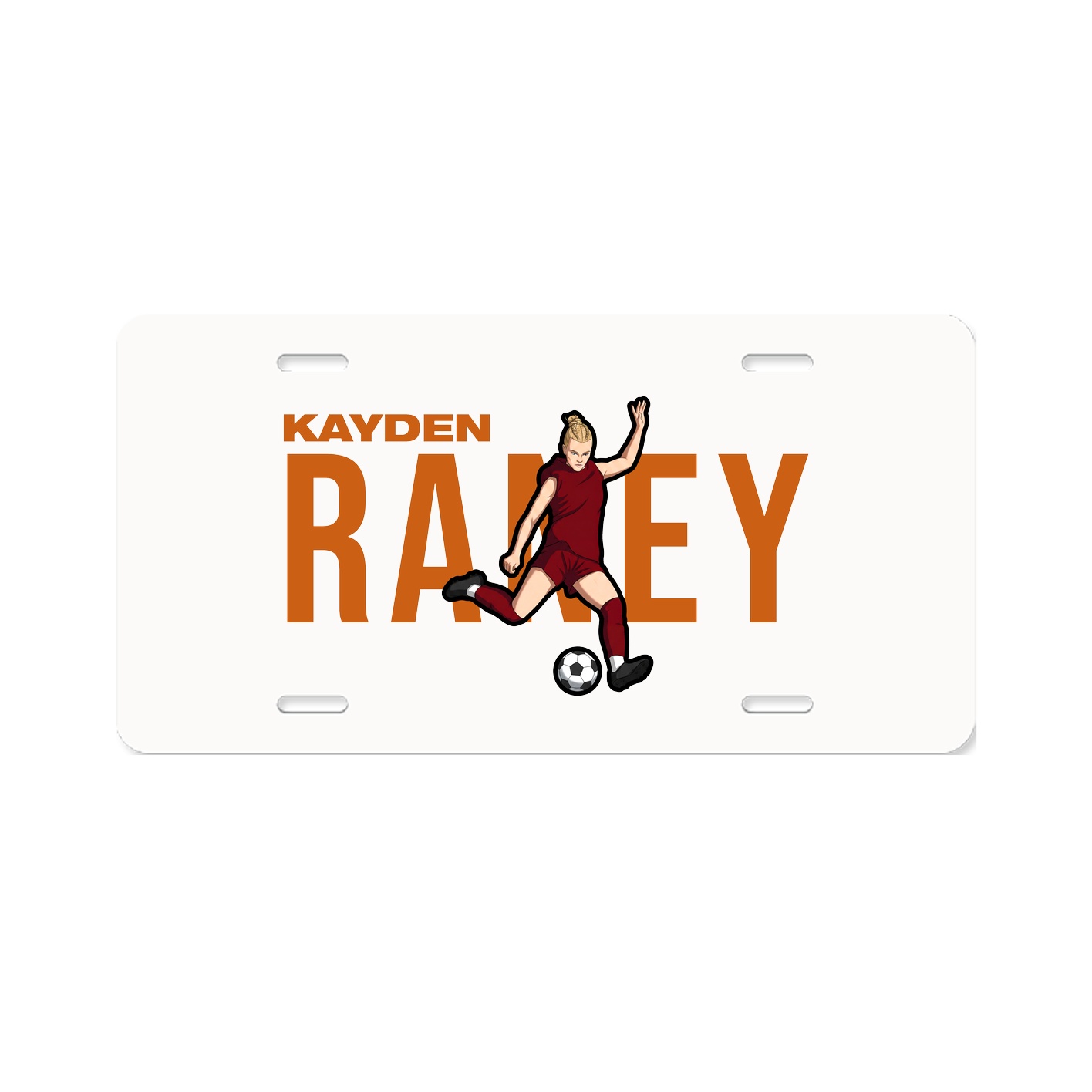 License Plate — Player Name in Classic
