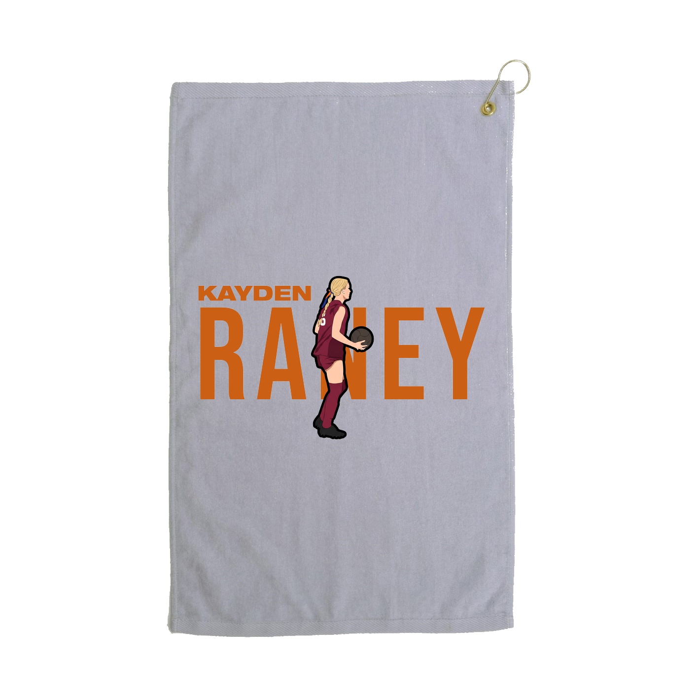 Golf Towel — Player Name in Grey