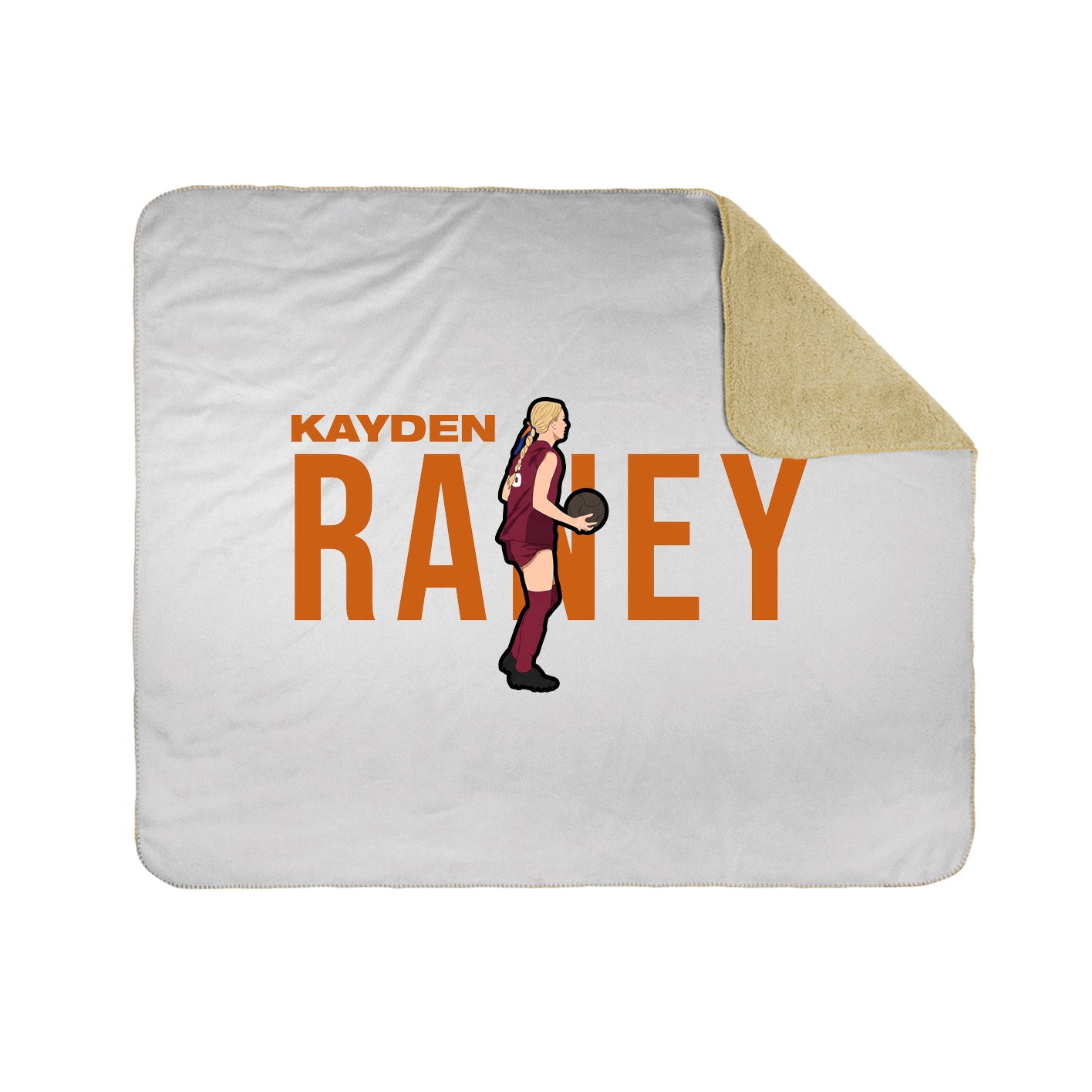 Throw Blanket — Player Name in White