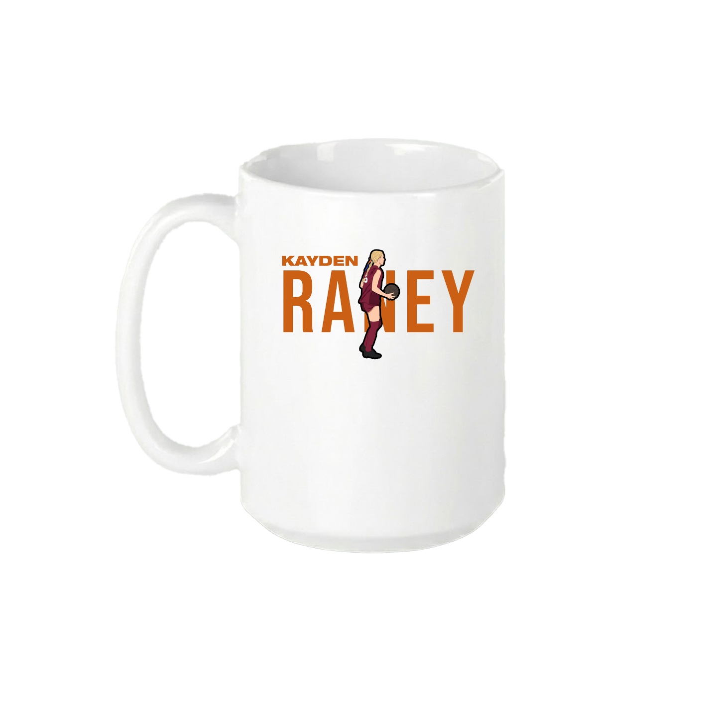 15oz Coffee Mug — Player Name in White