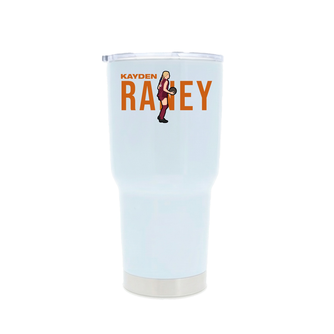 30oz Stainless Steel Tumbler — Player Name in White