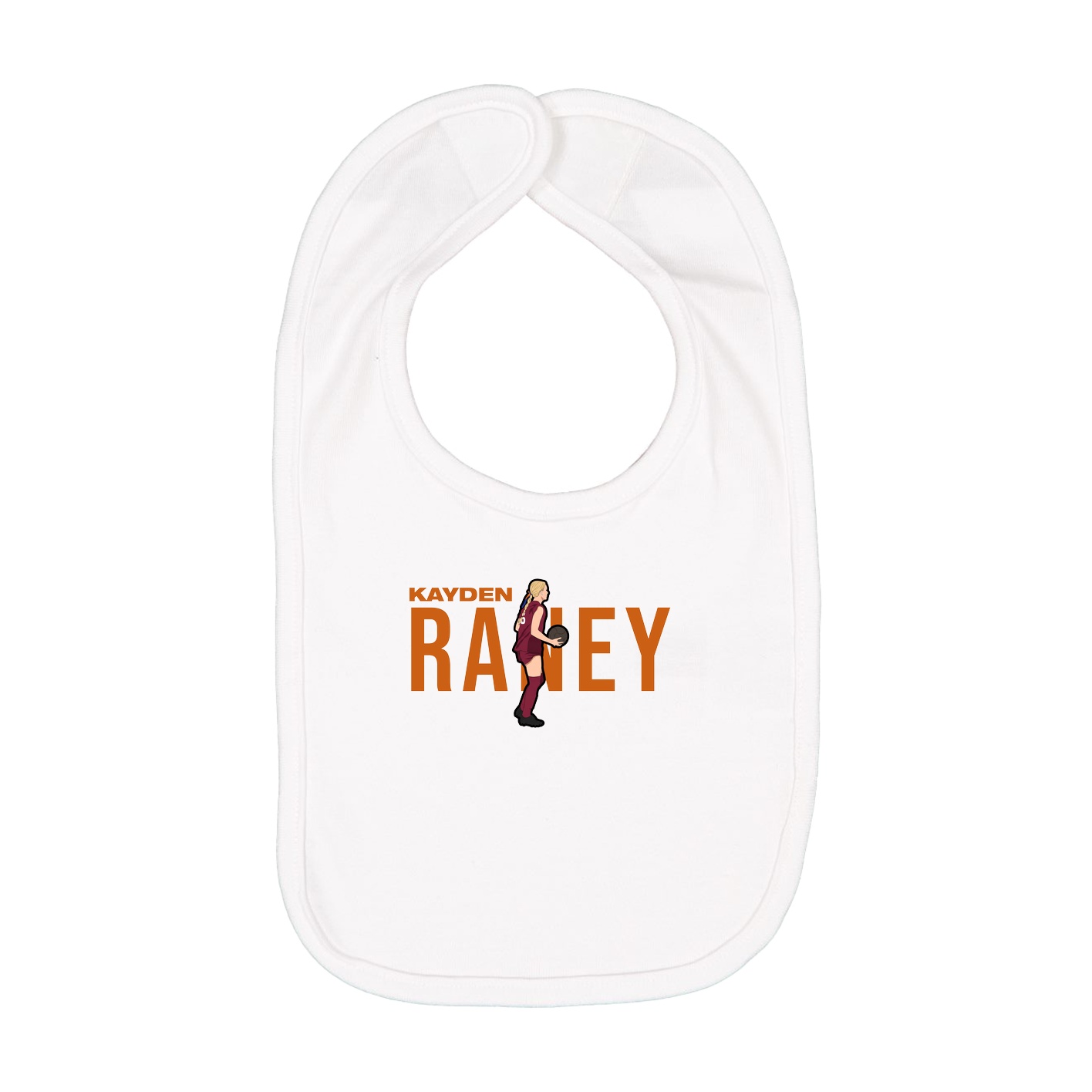 Infant Bib — Player Name in White